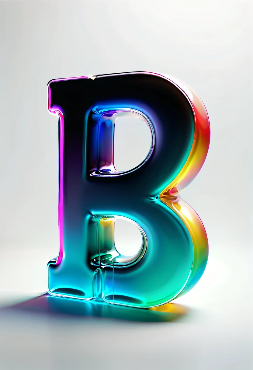 (3D font design,text"A":1.8),Metallic feeling,retro cyberpunk,Surrealism,Arthur effect, Transparent body, Gradient translucent glass melt, Caustics, Transparent glass texture, rainbow colors, Designed by Dieter Rams, simple, Shining with rich details, White background, industrial design, The studio lights up, c4d, Overclocked renderer, clean shadow, 4k edge light,art station,8k,soft light,soft contrast,incredible art,Wallop,artistic sprout,