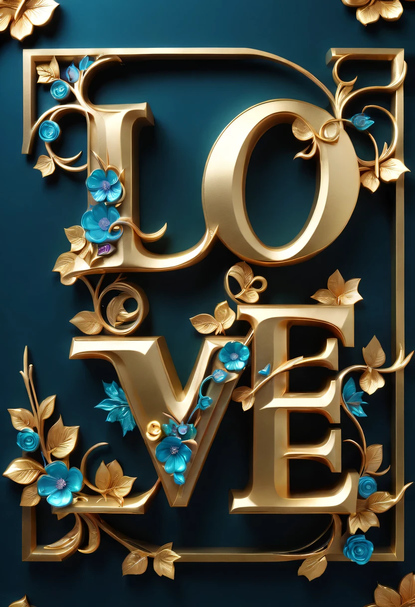 Creative font design,合金steely character,(3D font design"like":1.8),fantasy background,合金藤蔓环绕steely character,There are iron flowers on the words,heavy metal style,metal art,flower made of iron,iron leaves,Full metallic luster,Metal texture in the post-industrial era,Crafts made from twisted alloy wire,steely character,Golden word,silver letter,Metal words,Crystal Pendant,Emerald setting,Carefully crafted,perfect workmanship,Magic lightning background,blue lightning,