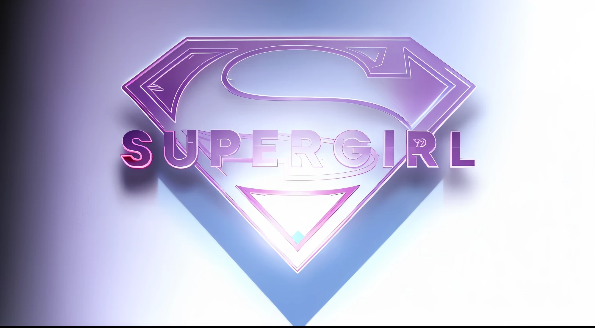 DC Supergirl, logo, minimalist, futuristic style, ultra detailed