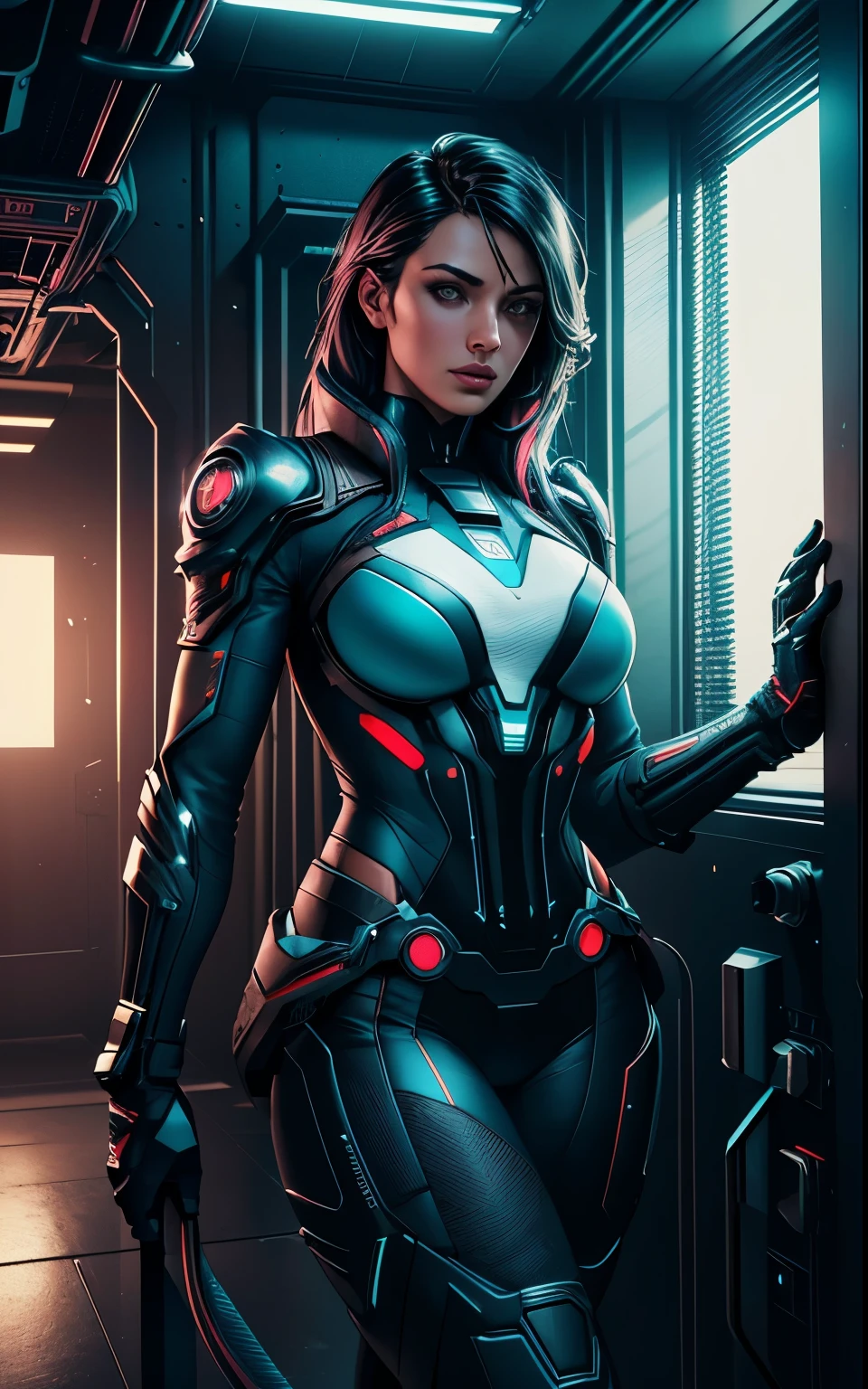(comic style), (colored line art:1.5), ((Best quality)), ((masterpiece)), (detailed:1.4), 3D, an image of a beautiful cyberpunk female,HDR (High Dynamic Range),Ray Tracing,NVIDIA RTX,Super-Resolution,Unreal 5,Subsurface scattering,PBR Texturing,Post-processing,Anisotropic Filtering,Depth-of-field,Maximum clarity and sharpness,Multi-layered textures,Albedo and Specular maps,Surface shading,Accurate simulation of light-material interaction,Perfect proportions,Octane Render,Two-tone lighting,Wide aperture,Low ISO,White balance,Rule of thirds,8K RAW, (realistic:1.3), (mature adult:1.5)