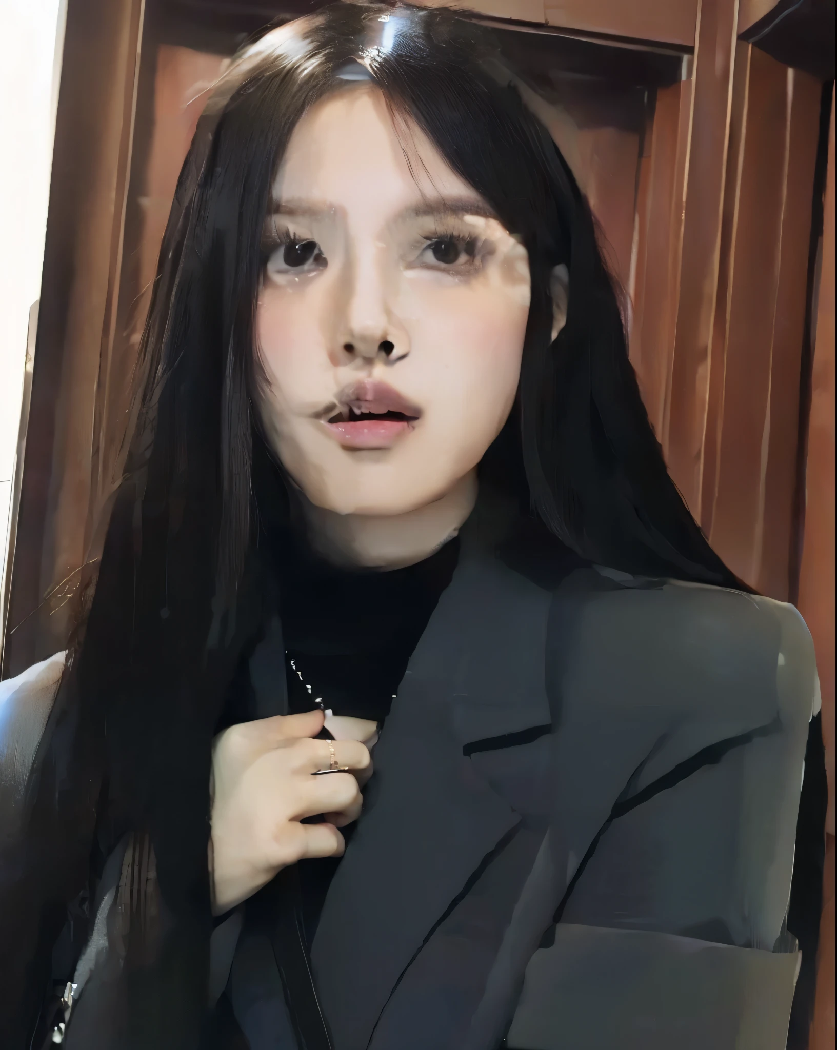 best quality, 8k, rose blackpink, detailed portrait, vibrant colors, soft lighting, hair flowing, alluring beauty, intense gaze, extravagant makeup, fashionable attire, confident pose, artistic style, captivating background