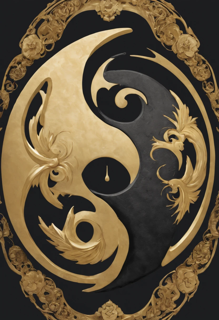 gold yin yang