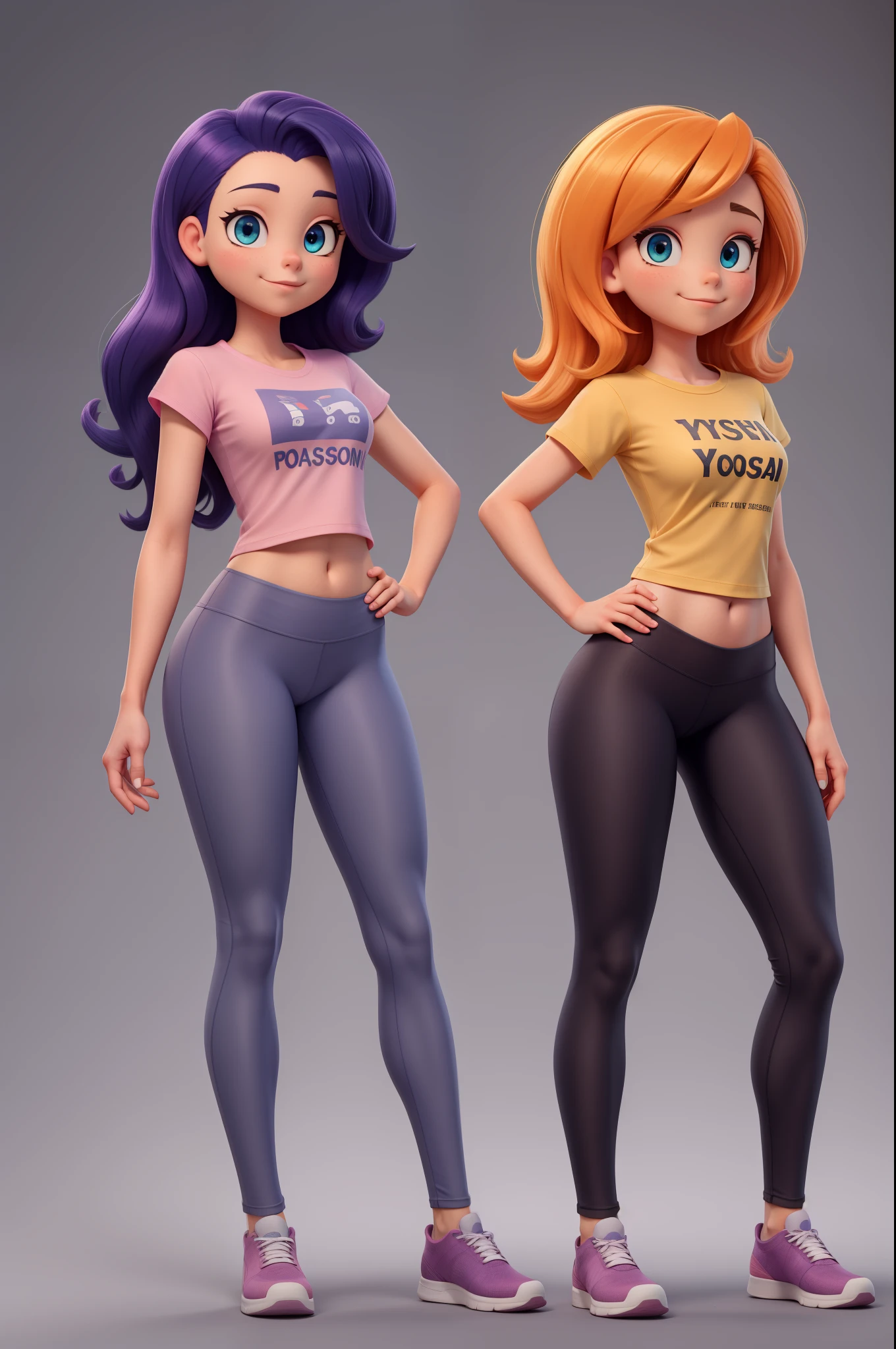 equestria girls,yoga pant,t-shirt,thick thighs, thin hips
