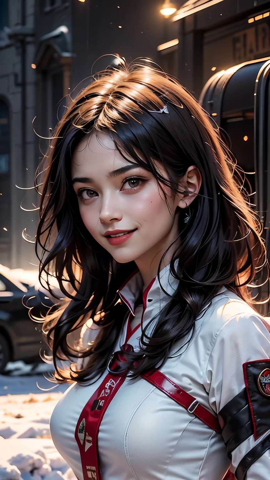 Realism, masterpiece, accuracy, best quality. ((Best quality)), (masterpiece)), (details: 1.4), 3D, Young tall thin man with a handsome face with perfect thin features, long black hair, red eyes, beautiful facial features, vampire, grin-smile, in snow-white shirt. (snow-covered field). (full moonlight, dark and melancholic light: 1.2Absurd solution, High definition, (masterpiece: 1.4), Ultra detail, 1 person, Futuristic vampire image, Sparkling dark hair, beautiful brown eyes, beautiful face, spaceship, Floating, spacesuit, spaceship, window, future, dynamic pose, change of clothes.A young tall thin man with a handsome face with perfect thin features, long black hair, red eyes, beautiful facial features, a vampire, a grin-smile, in the snow - a white shirt.