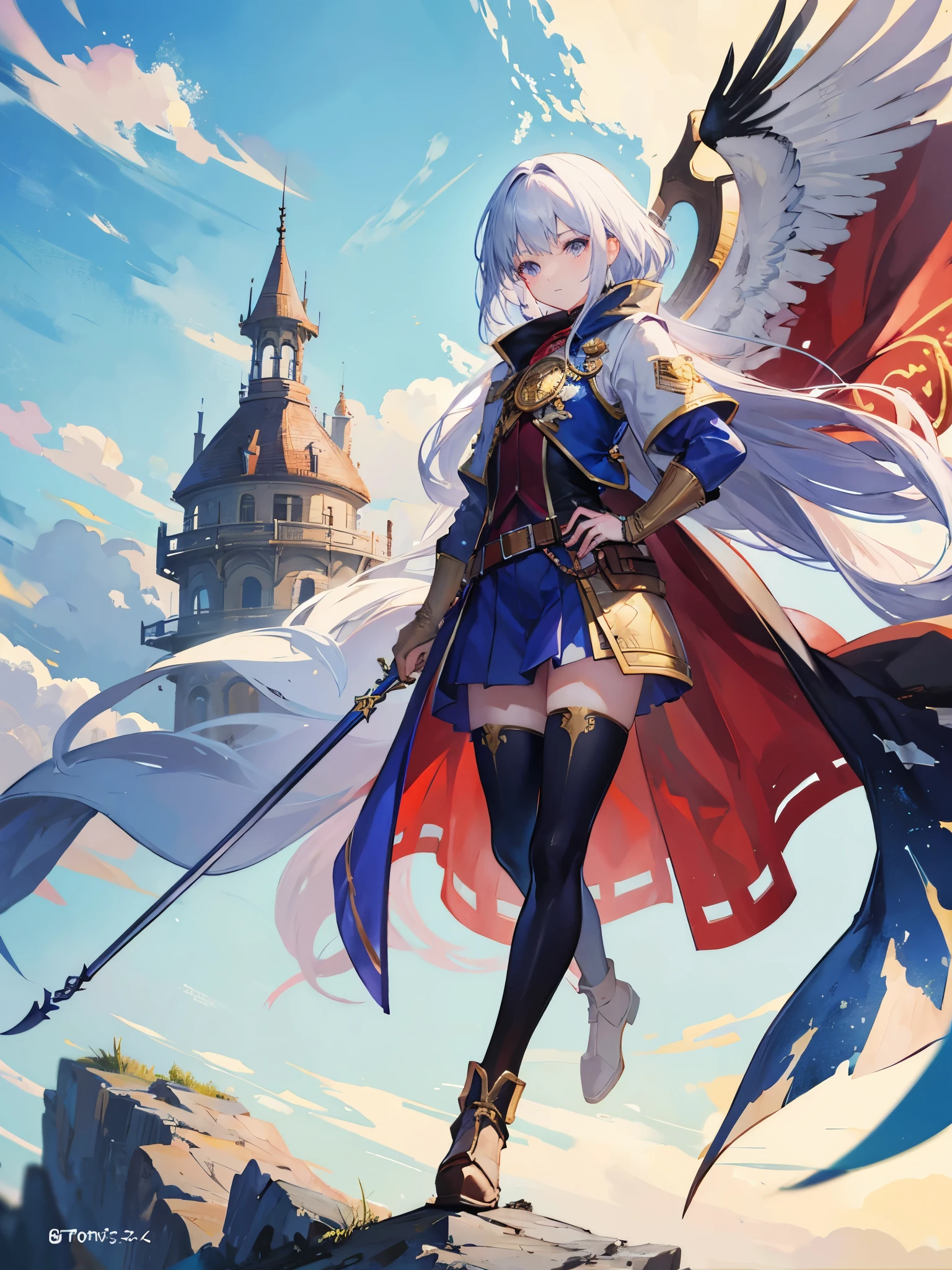America as a anime main character in fantasy world