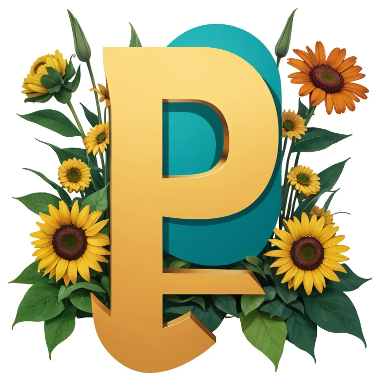 font design,(the letter S),flower