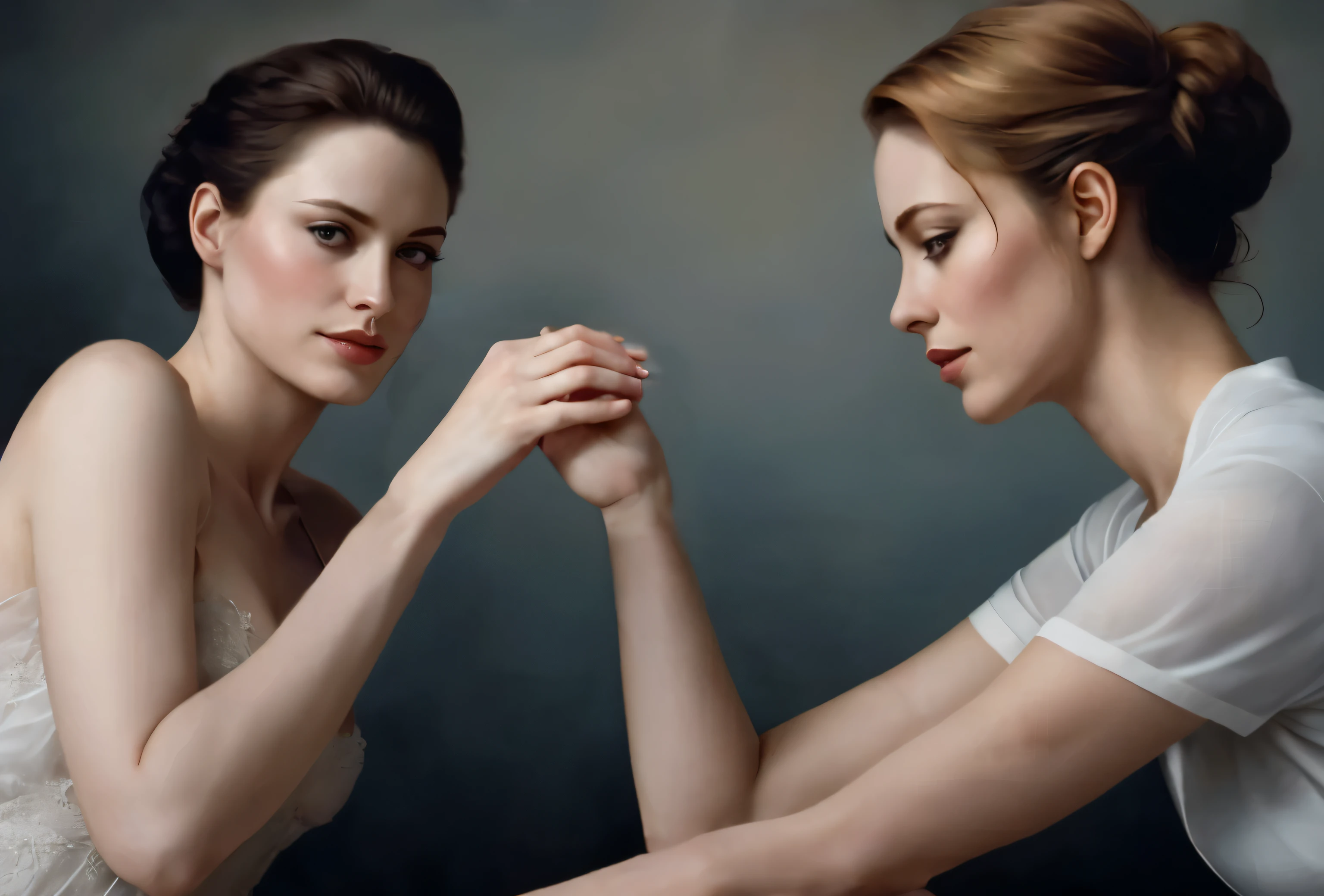 delicate touch of hands