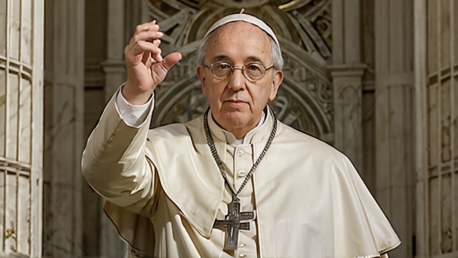 make an image of Pope Francis in the Vatican