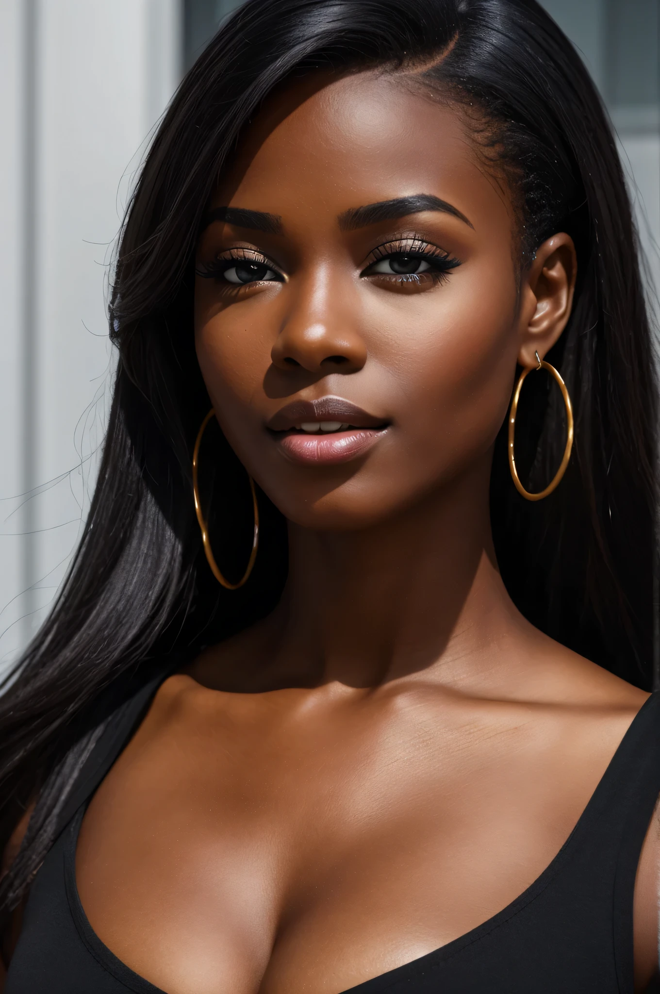 a stunning, beautiful young black woman [ uhd , ultra detailed], [8k]