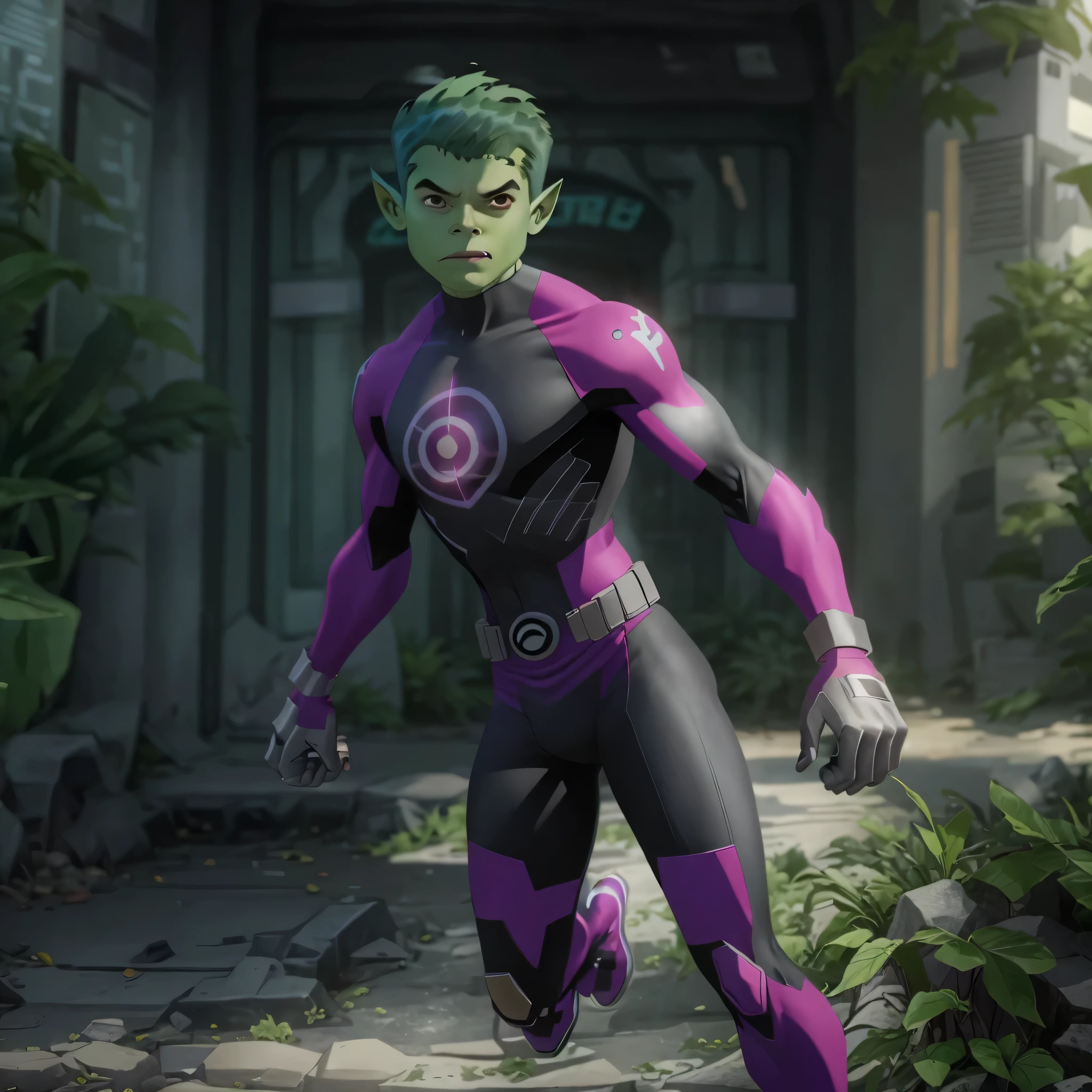 Full body image, DC Comics, Beast boy, photo-realistic, octane render, unreal engine, ultra-realistic