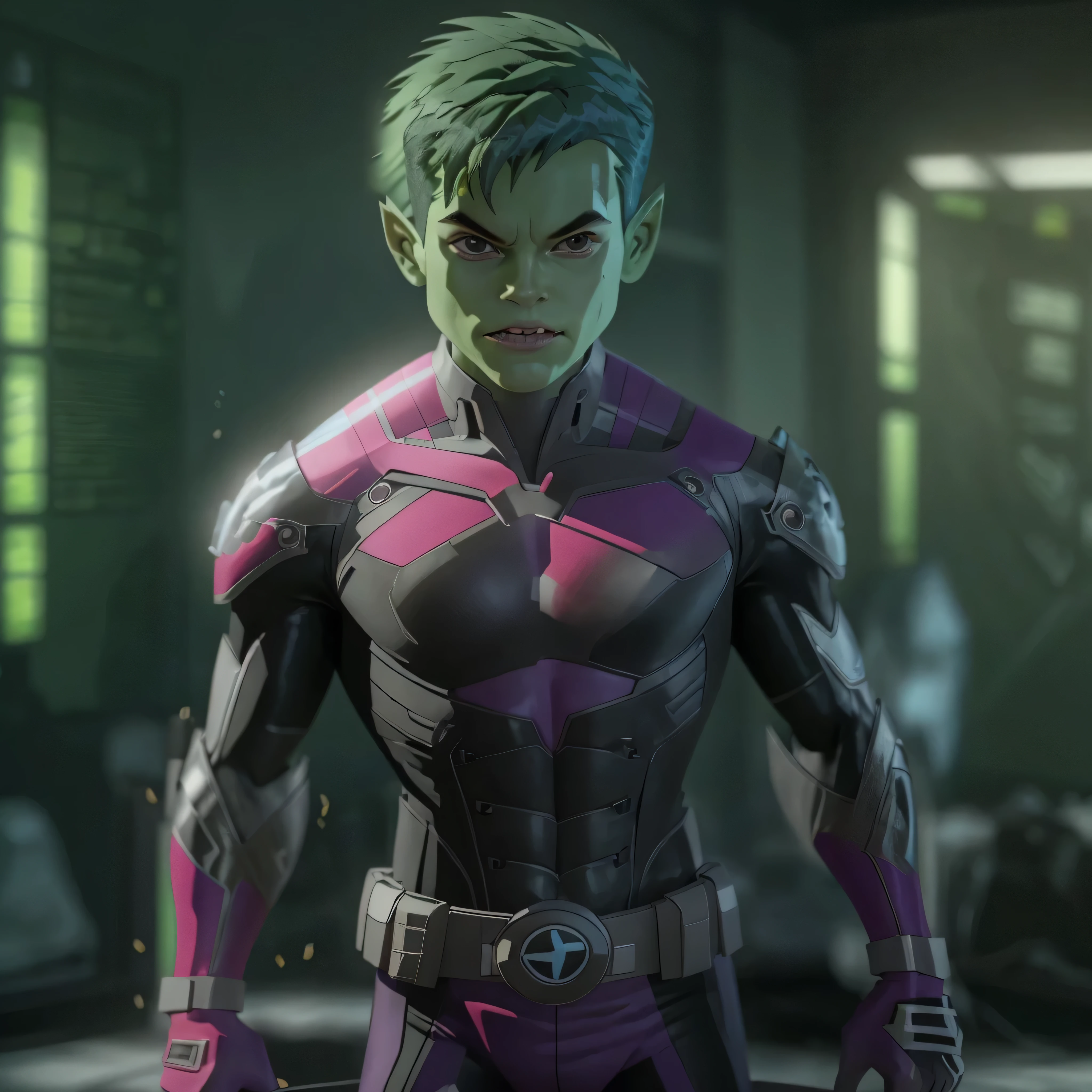 Full body image, DC Comics, Beast boy, photo-realistic, octane render, unreal engine, ultra-realistic