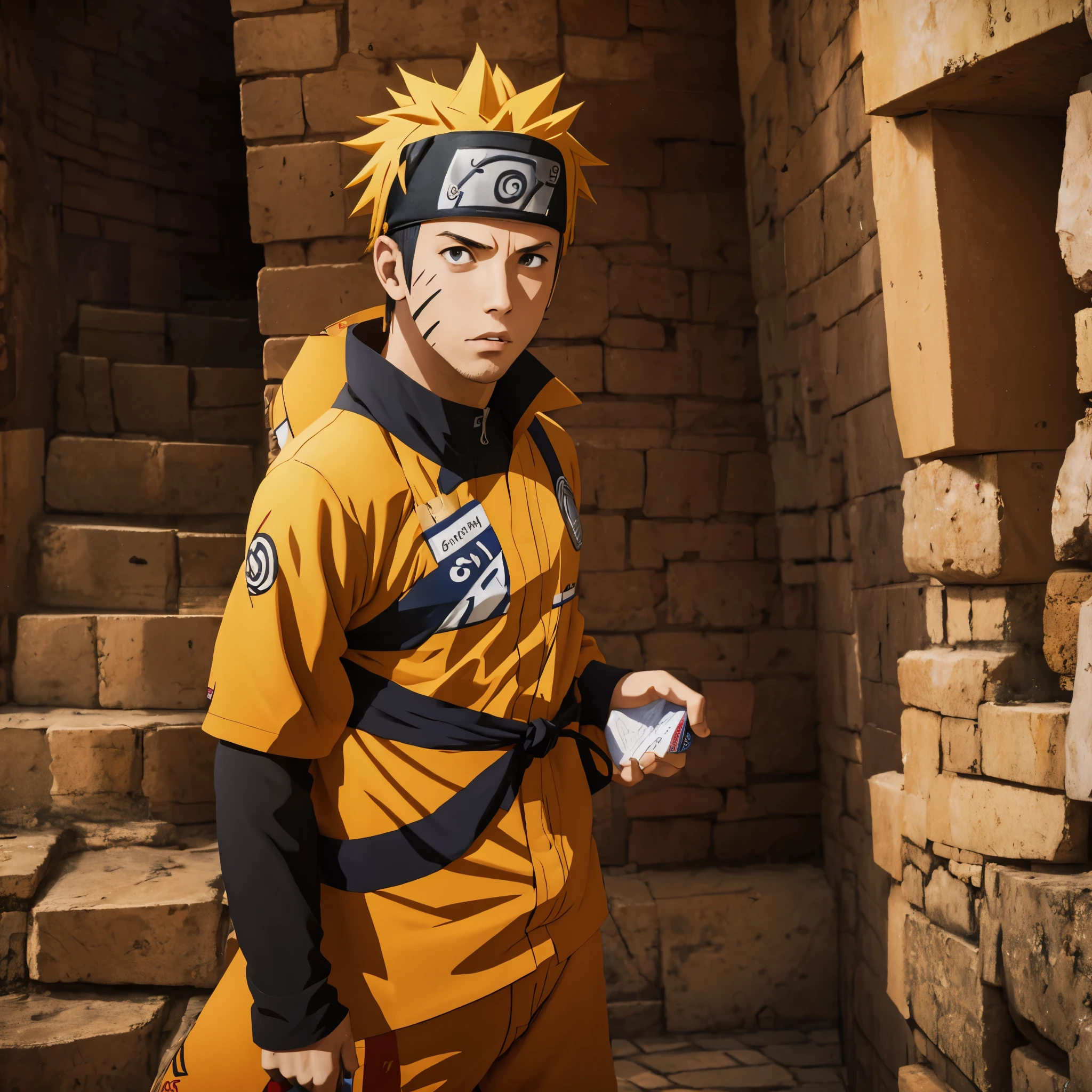 Naruto avec un maillot de Barcelone 