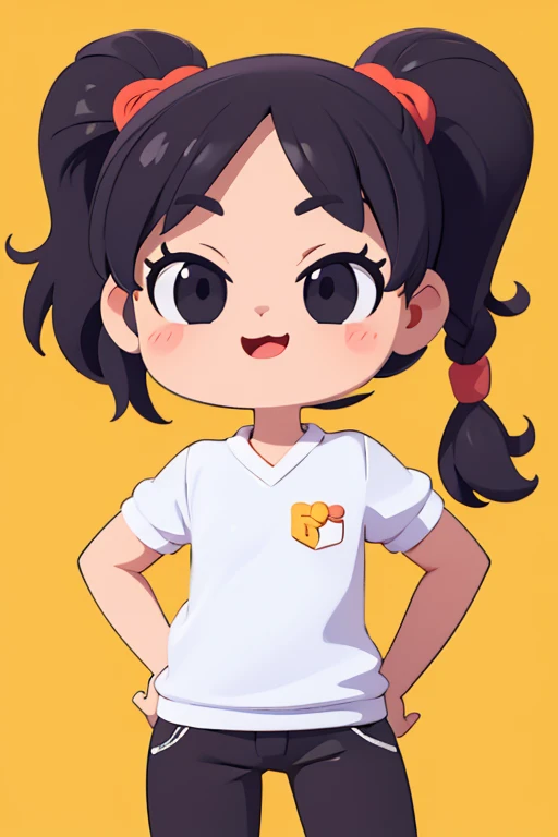 Personagens de desenhos animados, mordomo, Camisa polo cinza lisa, black pants, 2D,kawaii, DESENHO ANIMADO, cabelo preto, Cabelo curto, sorriso pretensioso, Sem varredura