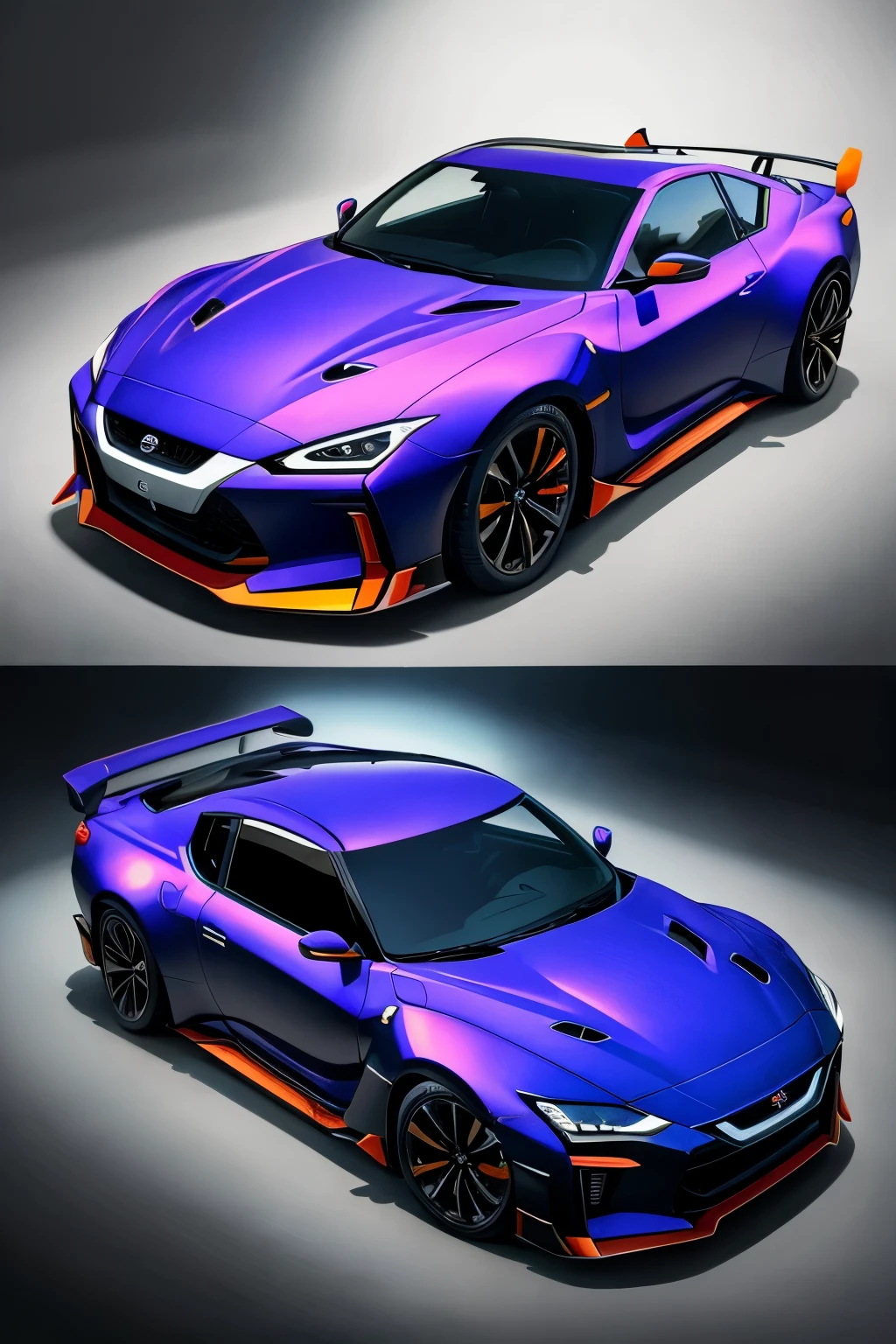 Onda reversa. cidade, Ford GT, kit de corpo largo, estrada, sol, fechar-se
(obra de arte, detalhado, high resolution),