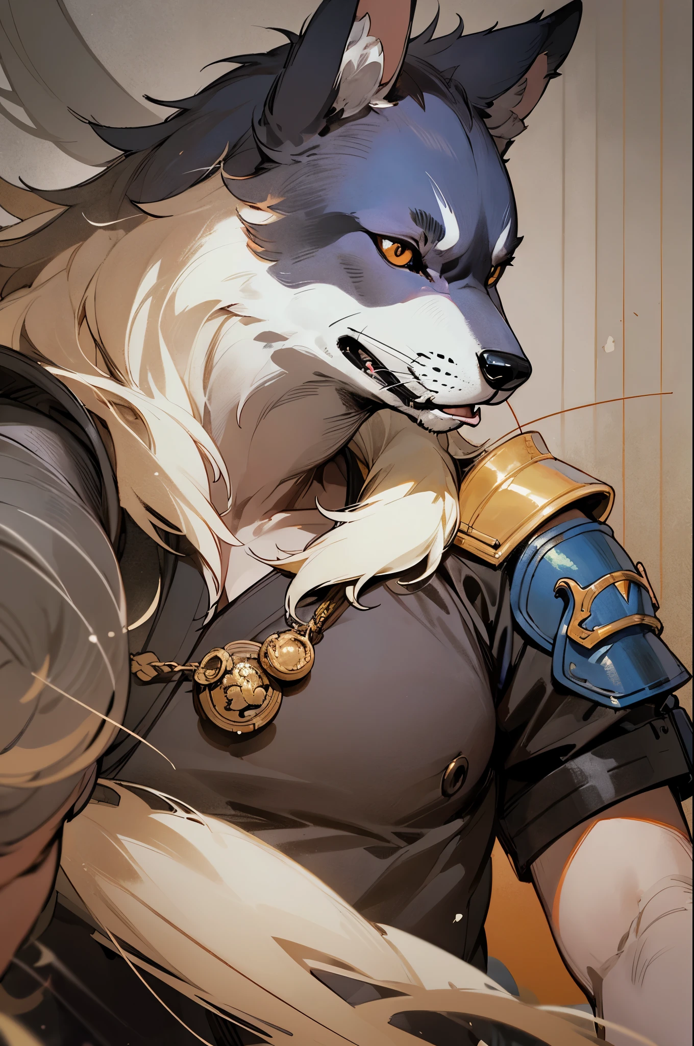 (by darkgem, by null-ghost, by personalami, by honovy), ((High resolution, best quality, masterpiece, high detailed, ultra-detailed face, detailed eyes)),
((Volga, Kemo Coliseum, anthro, furry)), male, Nordic husky, expressive facial, nordic sled dog, tail, fluffy, unconvincing armor, headwear, bandana, (solo),
cum, cum on body, cum on chest, cum on face, cum on bulge, cum through cloth,
((((Sweaty)))), (closed-eyes), ((screaming)), (blush),
(lying on front:1.2),
chain, chain bondage, Restraint, bdsm, bulge,