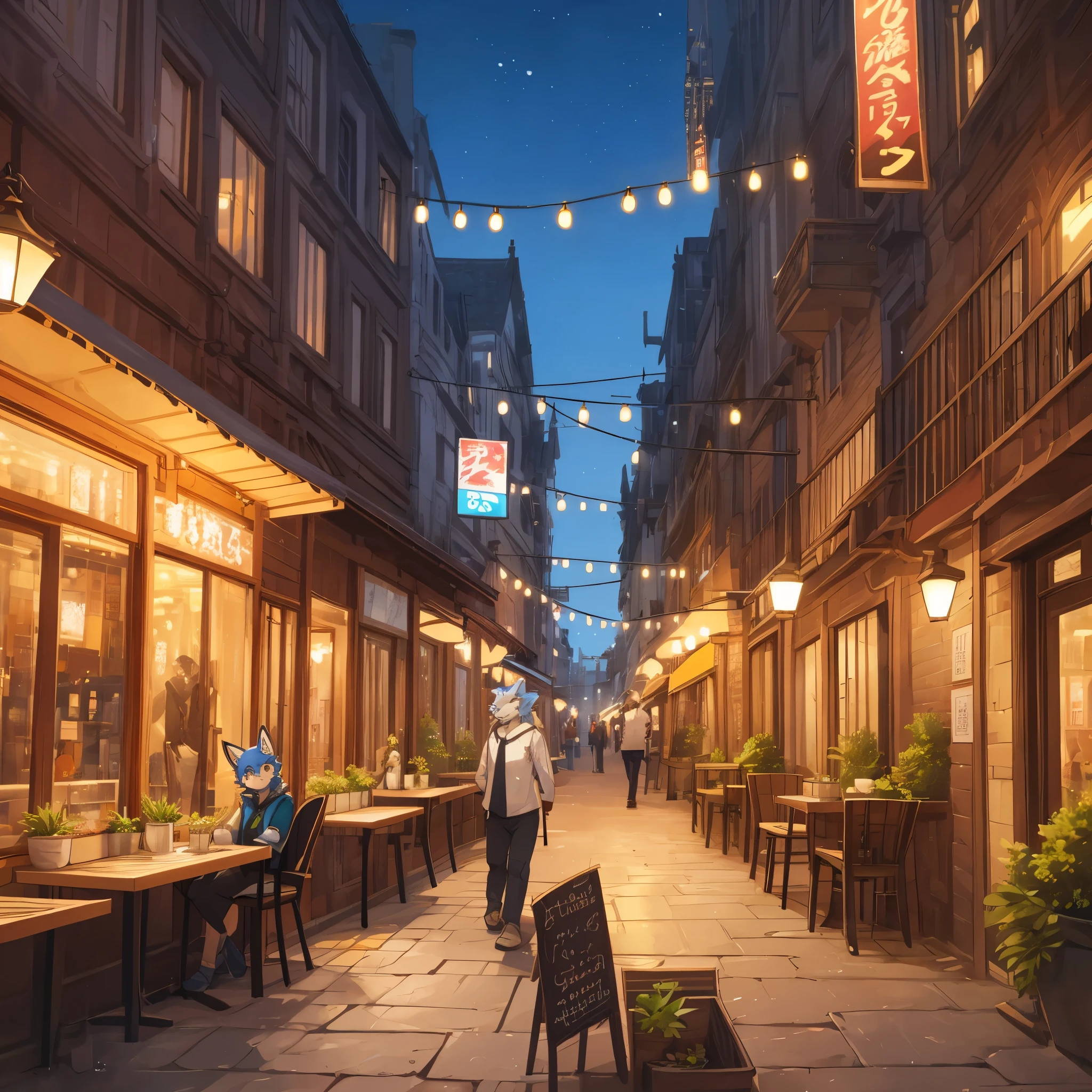 top quality, best quality, High-quality illustrations, masterpiece, super high resolution, detailed background, detailed background, cafe, Terrace, drink, coffee, staff, 6+boys, 6+girls, absurdres(highly detailed beautiful face and eyes)perfect anatomy, expression, good lighting, cinematic shadow(kemono, furry anthro),