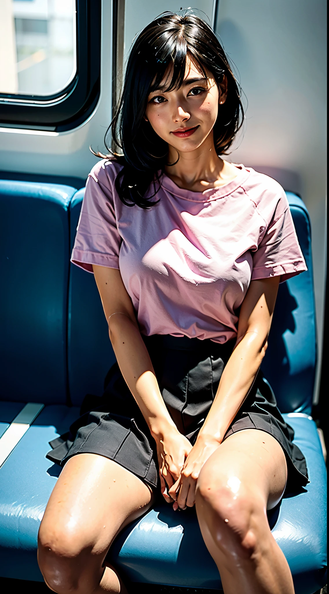 Japanese mature 50 years old, Ultra-micro mini skirt that shows panties, Black stiletto heels,masterpiece, High definition, the most ???? airline stewardess in the world, ((????)), in stewardess costume, Brunette Short Hair, Bob Hairstyle, foot, ((( Mid chest 1.9))) Thick thighs,Wide Hips, flight attendant dress, The body is slim, Smiling lips, ((stewardess)) (超High resolution, 8k wallpaper, High resolution), Cinema Lighting, Physically Based Rendering, Awards, Highly detailed skin, Highly detailed face, Eye for detail, Carl Zeiss 85mm F/1.4, By Ellen von Unwerth, flip up the skirt, シートに座りM字開foot, M字開footをしてマンコを点滅, Glasseature thighs