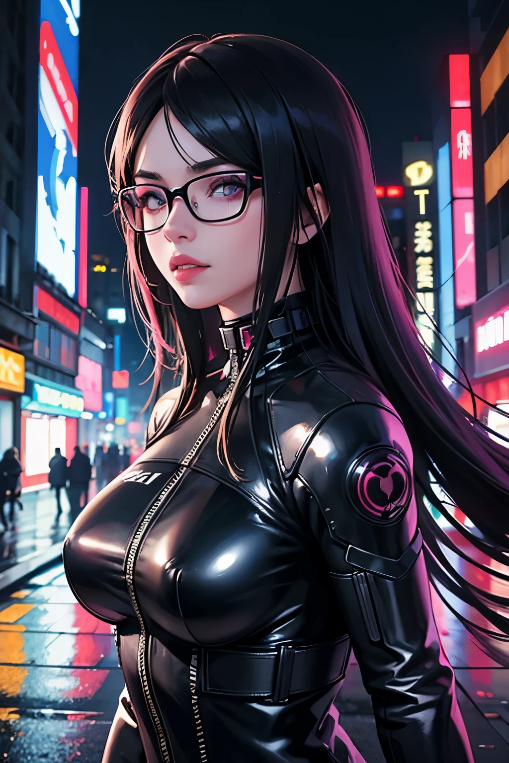 ((Best quality)), ((Masterpiece)), (detailed:1.4), 3d, The image of a beautiful cyberpunk woman,HDR (High dynamic range),ray tracing,NVIDIA RUT,Super resolution,Unreal 5,subsurface scattering,PBR-текстурирование,Post-processing,Anisotropic filtering,depth of field,maximum clarity and sharpness,Multilayer textures,Albedo and specularity maps,Surface Shading,Accurately simulate the interaction of light and material,perfect proportions,octane number,two-color lighting,wide aperture,Low ISO,White balance,Rule of thirds,8К RAW, Alsina Dimitresku