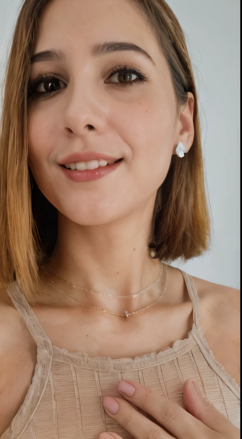 crie uma ilustracao realista da mulher da foto