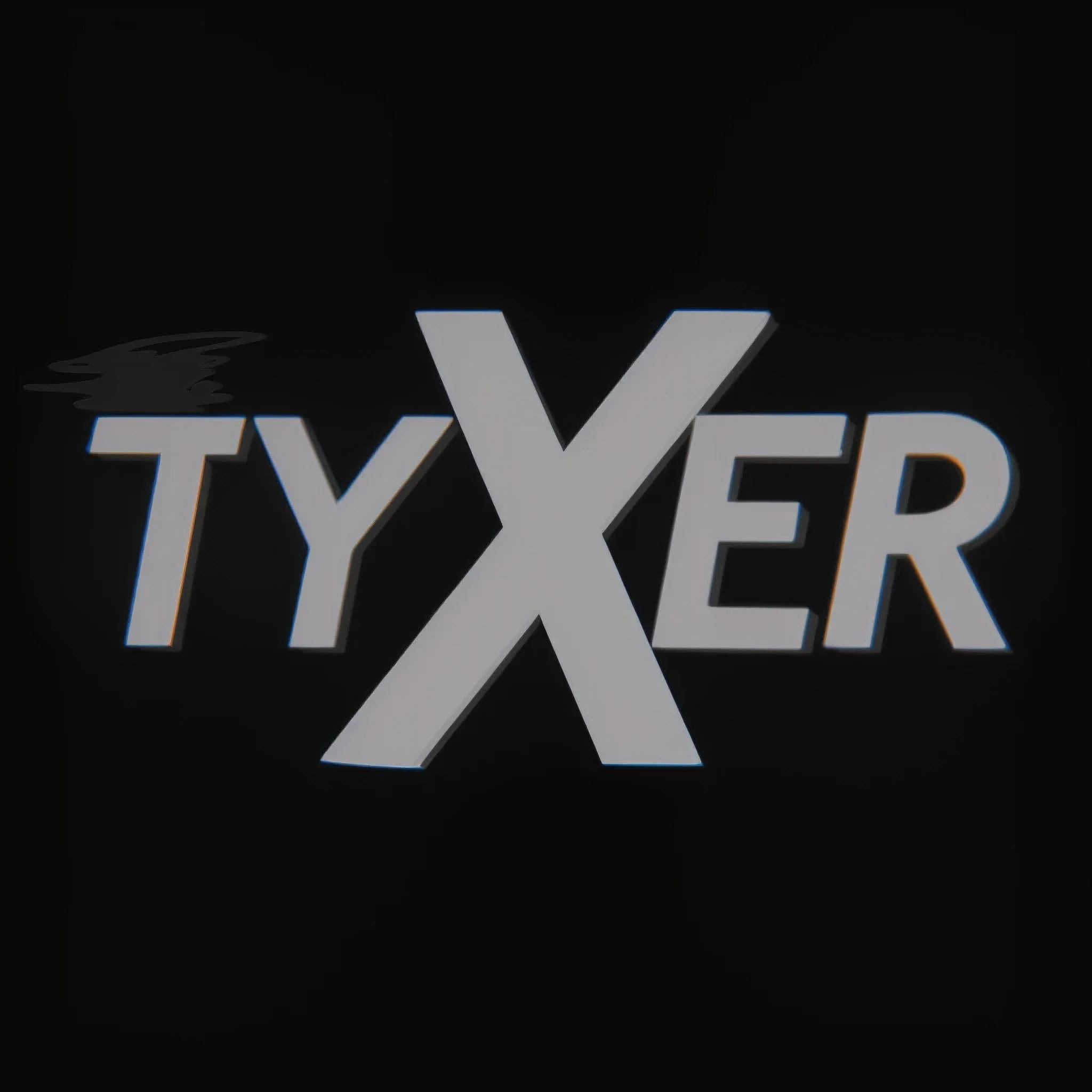 a close up of a tyxer logo on a black background, texturing xyz, tyler, hyper - realistic vfx render, teaser trailer footage, hyperrealistic vfx render, hyper real highly detailed, hyper detailed 3d render, hyper detailed 3 d render, tyler west, pixer, hyper real render, vfx render, tyler jacobson style, hyper realistic 8 k textured, tyxer in trebuchet font, rgb effect, futuristic, centered letters, perfect, modern style logo banner