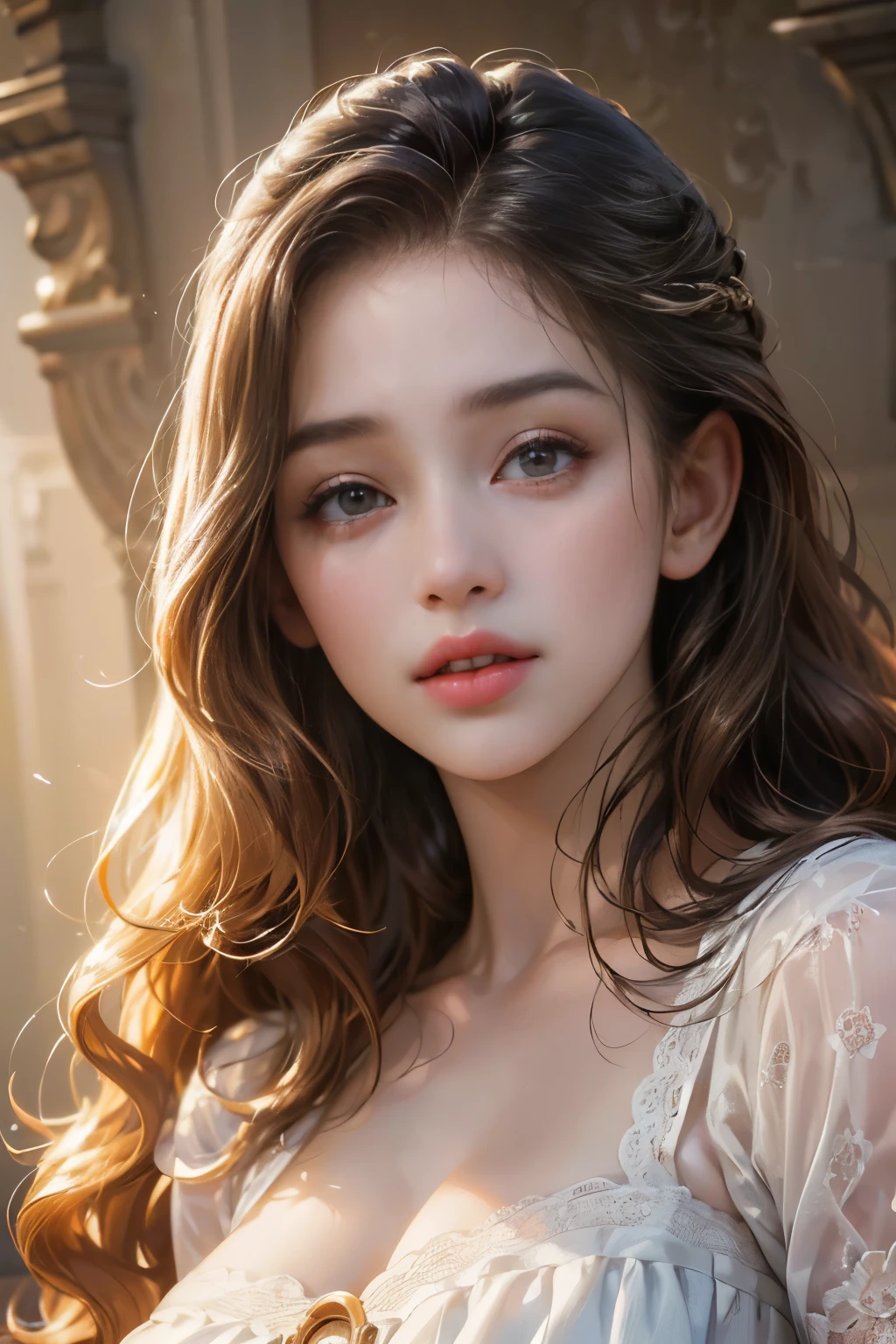 (Erotic_face), 1girl, sexy body, kim tae-ri, ((pretty russian face)), brave breast ((lace dress)), (8k HD extremely realistic detailed face:1.5 (soft scene, very low lightning), detailed beautiful reflection pupils, masterpiece:1.3, ultra highres:1.2, dynamic lighting)