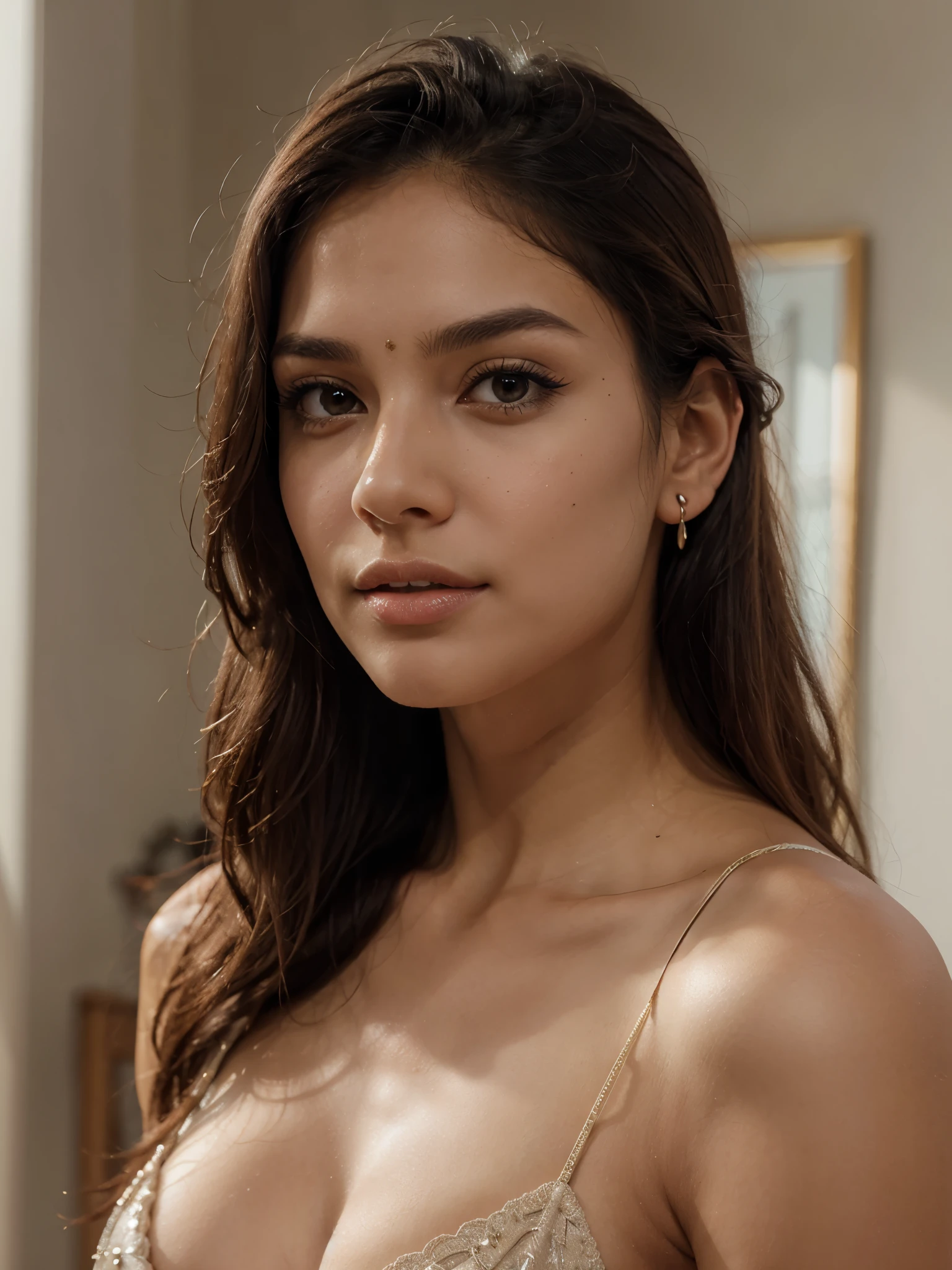 realistic potrait photo of beatiful and attractive women, model, influencer