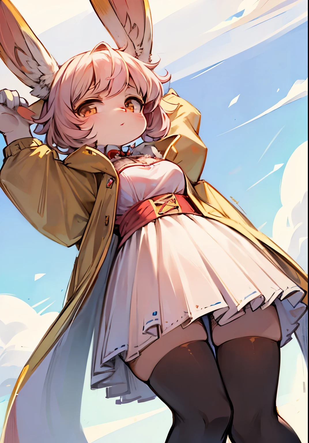 Bunny Girl,bunny ears,Characteristics of a -year-girl,ale focus,Furry women ,Furry loli ,Height 1.6 meters,summer coat,short skirt