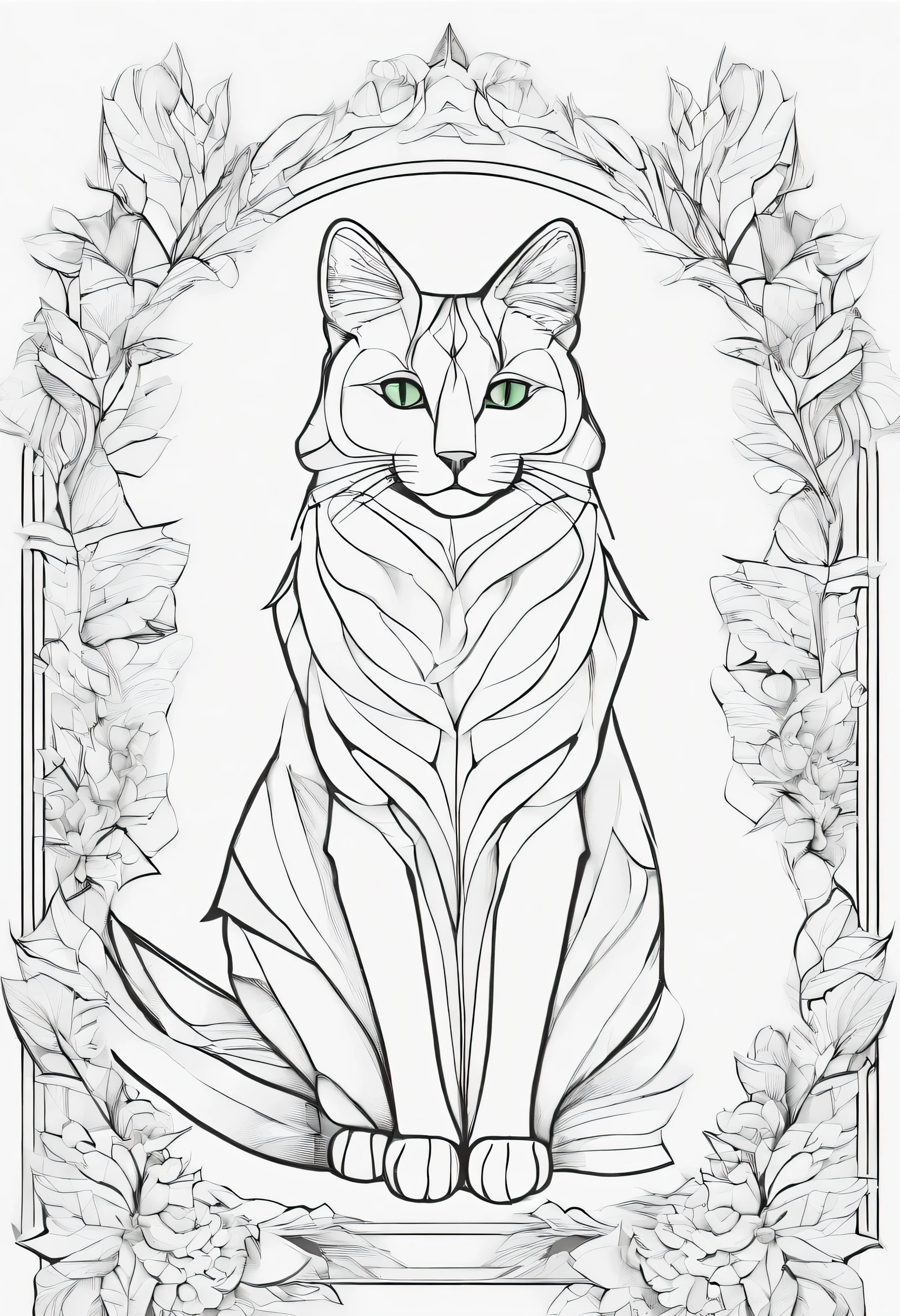 Create a stress-free coloring page with the charming Nebelung cat breed. O estilo deve ser cartunesco, with thick lines for easy coloring and no pre-existing colors. Ilustre o gato Nebelung em uma pose graciosa e elegante, destacando seu longo, pelo sedoso azul acinzentado e olhos verdes brilhantes.
Cerque o gato com um fundo simples, utilizing a completely white background to allow children to focus on the coloring experience. Adicione elementos sutis que reflitam a natureza calma e gentil do gato Nebelung, como uma almofada macia ou um brinquedo de penas pendurado.
Make sure there is ample space for children to unleash their creativity as they color the Nebelung cat with their favorite colors. This coloring page aims to provide a calming and fun activity, oferecendo aos jovens artistas uma oportunidade sem estresse de dar vida ao encantador gato Nebelung.