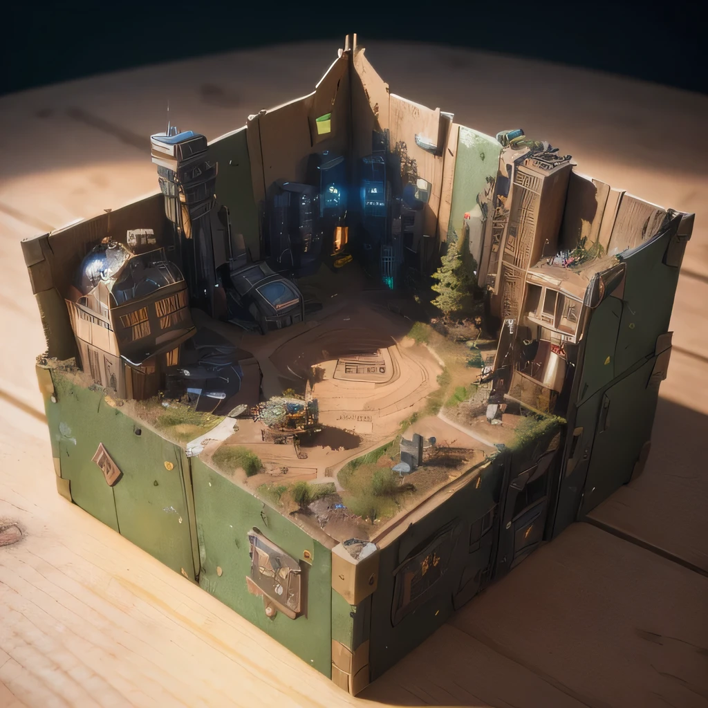 3598年Mars realistic model, (split ends, original photo, best quality, masterpiece:1.4),Steampunk Cyberpunk 6820 City,(CyberpunkMars light:1.3), Mars (related to land),(in a small nature box:1.3),Isometric, small nature, landscape on foundation,landscape,