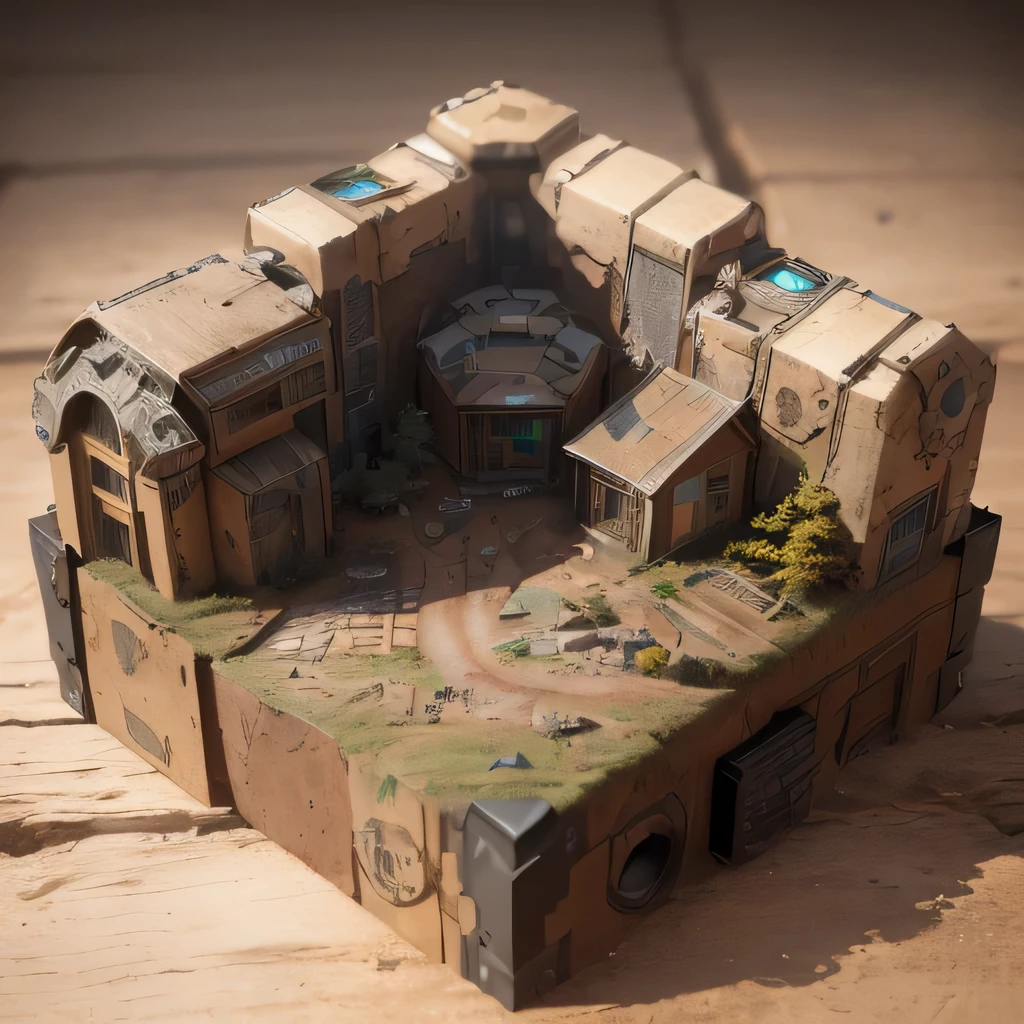 3598年Mars realistic model, (split ends, original photo, best quality, masterpiece:1.4),Steampunk Cyberpunk 6820 City,(CyberpunkMars light:1.3), Mars (related to land),(in a small nature box:1.3),Isometric, small nature, landscape on foundation,landscape,
