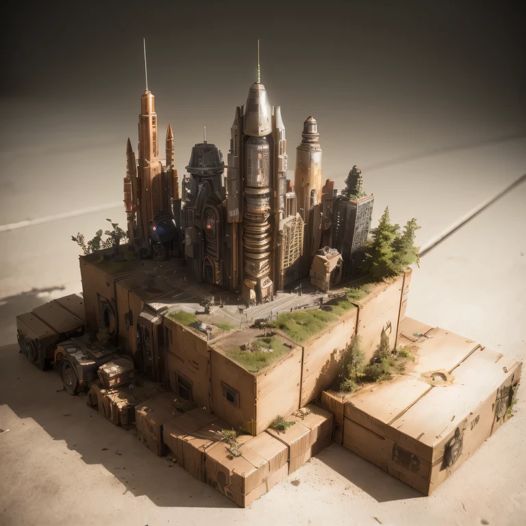 3598年Mars realistic model, (split ends, original photo, best quality, masterpiece:1.4),Steampunk Cyberpunk 6820 City,(CyberpunkMars light:1.3), Mars (related to land),(in a small nature box:1.3),Isometric, small nature, landscape on foundation,landscape,