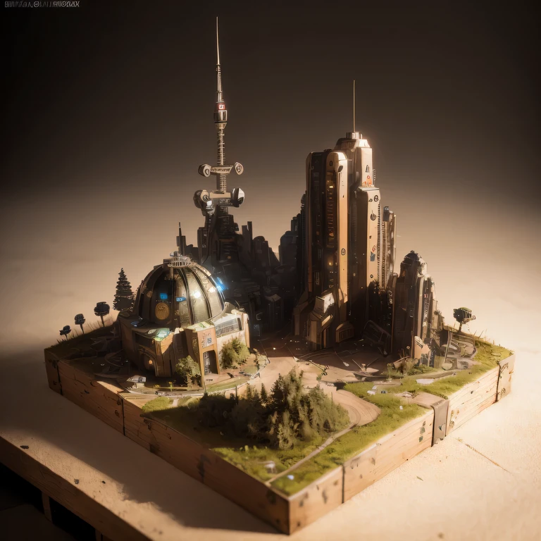 3598年Mars realistic model, (split ends, original photo, best quality, masterpiece:1.4),Steampunk Cyberpunk 6820 City,(CyberpunkMars light:1.3), Mars (related to land),(in a small nature box:1.3),Isometric, small nature, landscape on foundation,landscape,