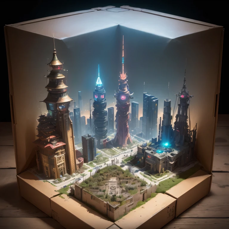 3598年Mars realistic model, (split ends, original photo, best quality, masterpiece:1.4),SteampunkCyberpunk6820 Imperial Green Jade City,(CyberpunkMars light:1.3), Mars (related to land),(in a small nature box:1.3),Isometric, small nature, landscape on foundation,landscape,
