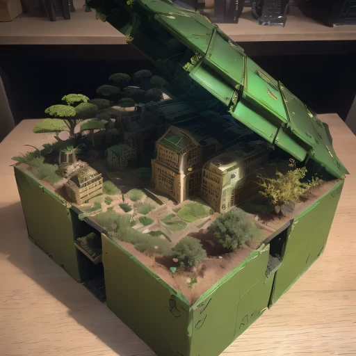 3598年Mars realistic model, (The hair ends are forked, original photo, best quality, masterpiece:1.4),Steampunk Cyberpunk 6820 Huangbicheng,(CyberpunkMars light:1.3), Mars (related to land),(in a small nature box:1.3),Isometric, small nature, landscape on foundation,landscape,