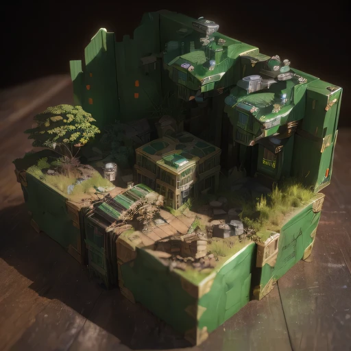 3598年Mars realistic model, (The hair ends are forked, original photo, best quality, masterpiece:1.4),Steampunk Cyberpunk 6820 Huangbicheng,(CyberpunkMars light:1.3), Mars (related to land),(in a small nature box:1.3),Isometric, small nature, landscape on foundation,landscape,