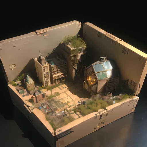 2528年Mars realistic model, (The hair ends are forked, original photo, best quality, masterpiece:1.4),Steampunk Cyberpunk 6820 City,(CyberpunkMars light:1.3), Mars (related to land),(in a small nature box:1.3),Isometric, small nature, landscape on foundation,landscape,