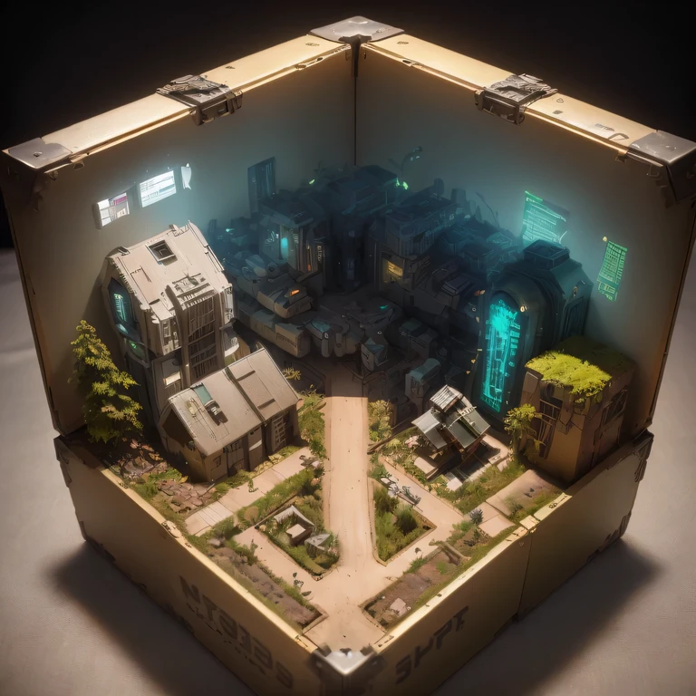 2528年Mars realistic model, (The hair ends are forked, original photo, best quality, masterpiece:1.4),Steampunk Cyberpunk 6820 City,(CyberpunkMars light:1.3), Mars (related to land),(in a small nature box:1.3),Isometric, small nature, landscape on foundation,landscape,