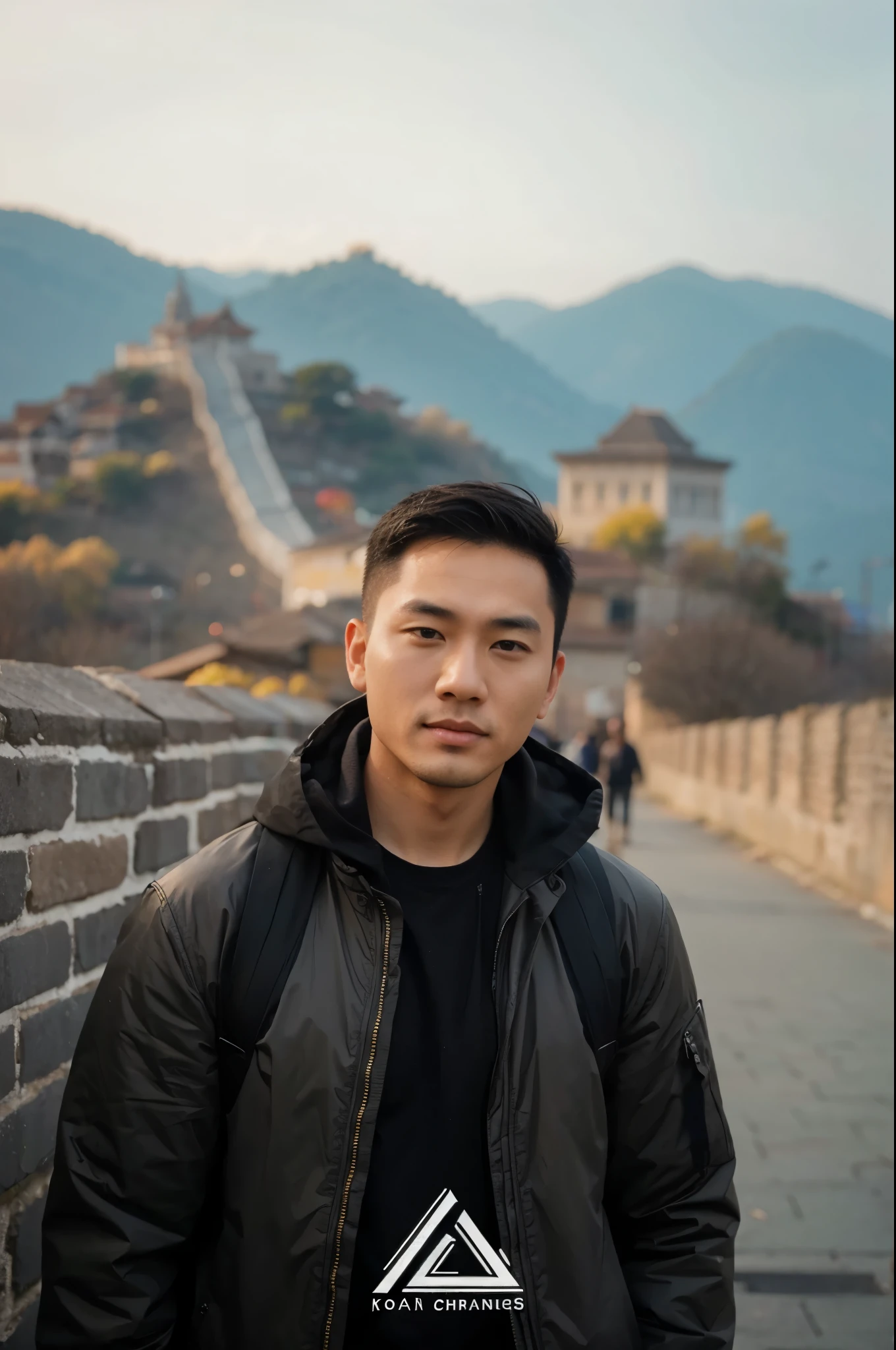 short hair, handsome,Asian man