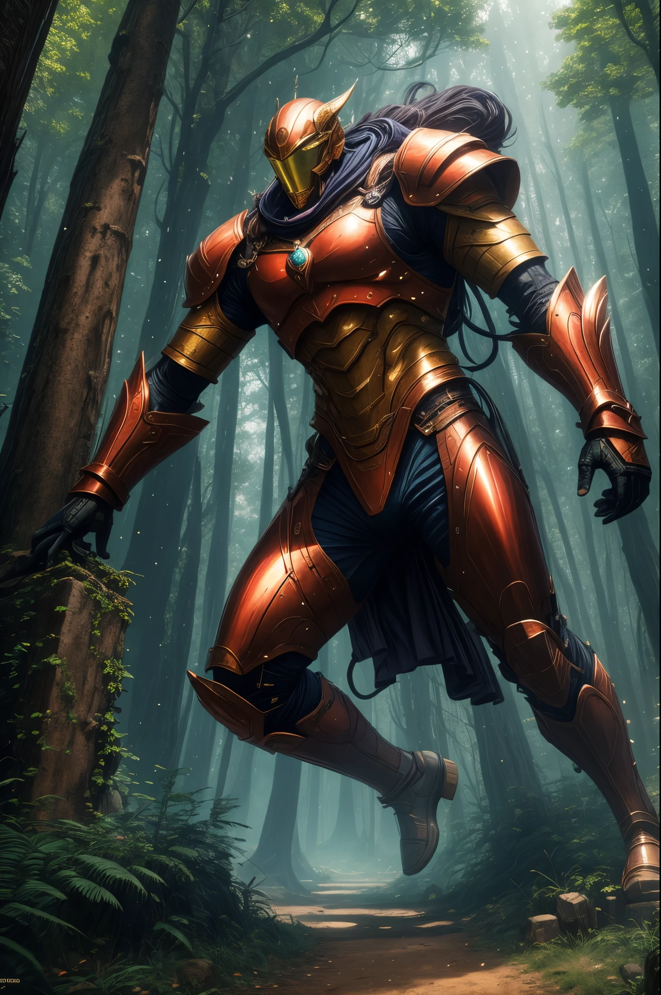 COMG3O，In an alternate world, a lone hero emerges, destined to bring hope and salvation. With a courageous heart and unwavering determination, this hero possesses extraordinary abilities that set them apart from ordinary beings. Clad in armor adorned with intricate symbols, they wield a legendary weapon, radiating power and purpose. Their mere presence inspires awe and instills confidence in those who witness their deeds. With each step they take, they face unimaginable challenges, fighting against darkness and injustice, driven by a deep sense of justice and a desire to protect the innocent. This hero's journey is a testament to the indomitable spirit of bravery and selflessness, as they strive to bring light to a world consumed by shadows.