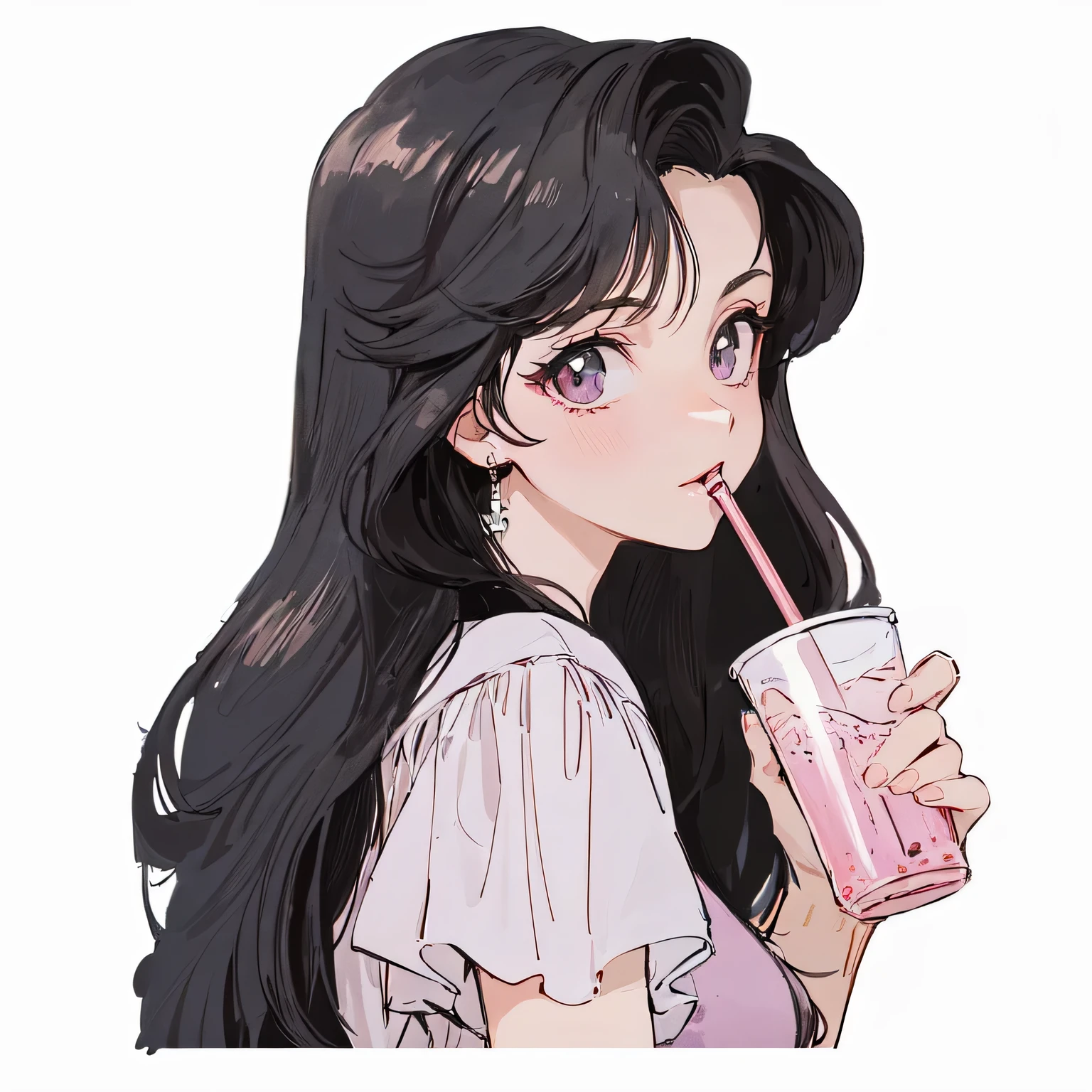 White background