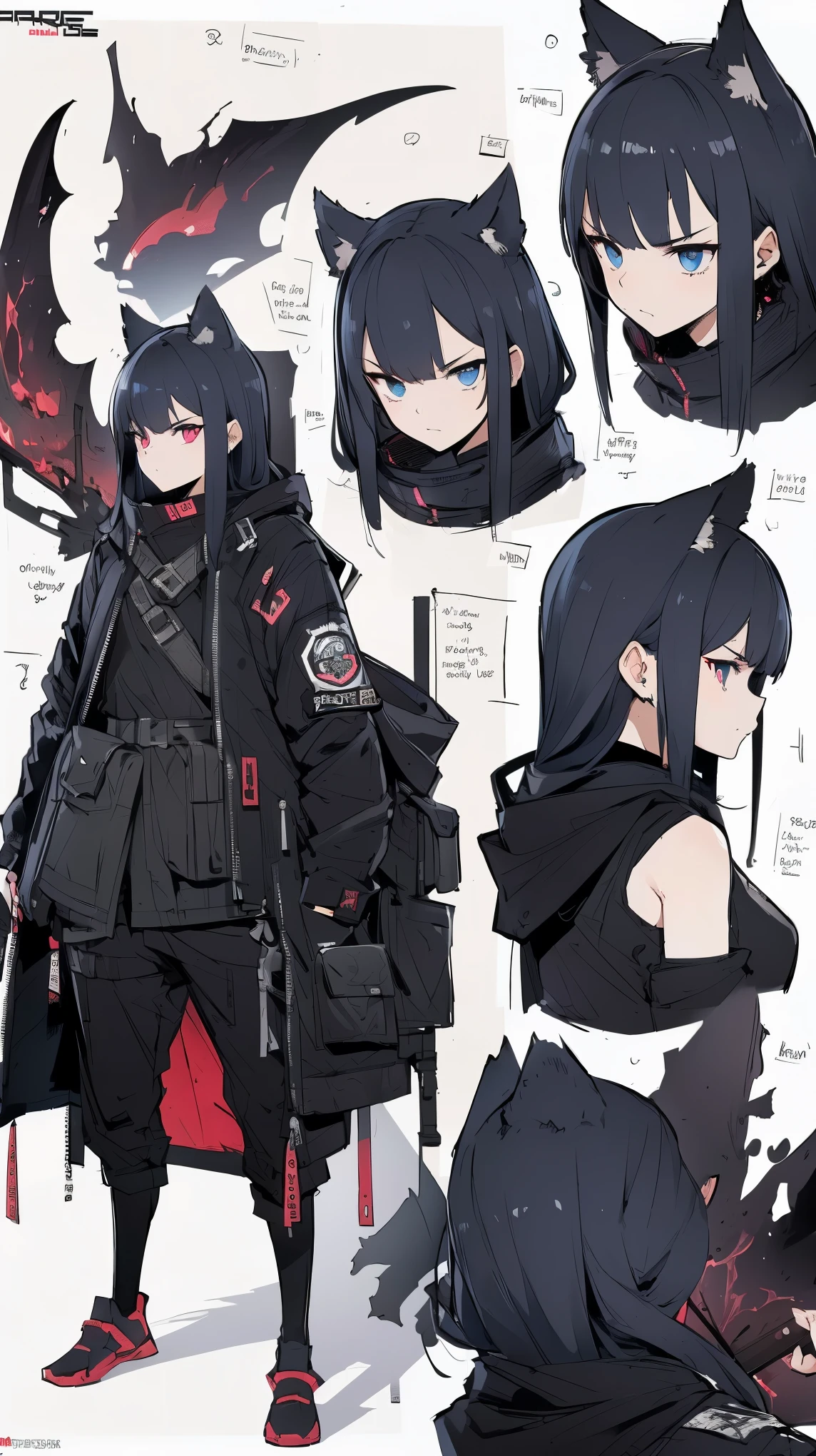 (extremely detailed 8K wallpaper),(ultra-detailed),(best quality),(masterpiece),(highly detailed),(cinematic lighting),(Original),Cold ligh，moody,(((Different poses of the same character))),(((Three View：side，front，back))),(((Character map))),1girl,,((villain image)),(((arrogant expression)))