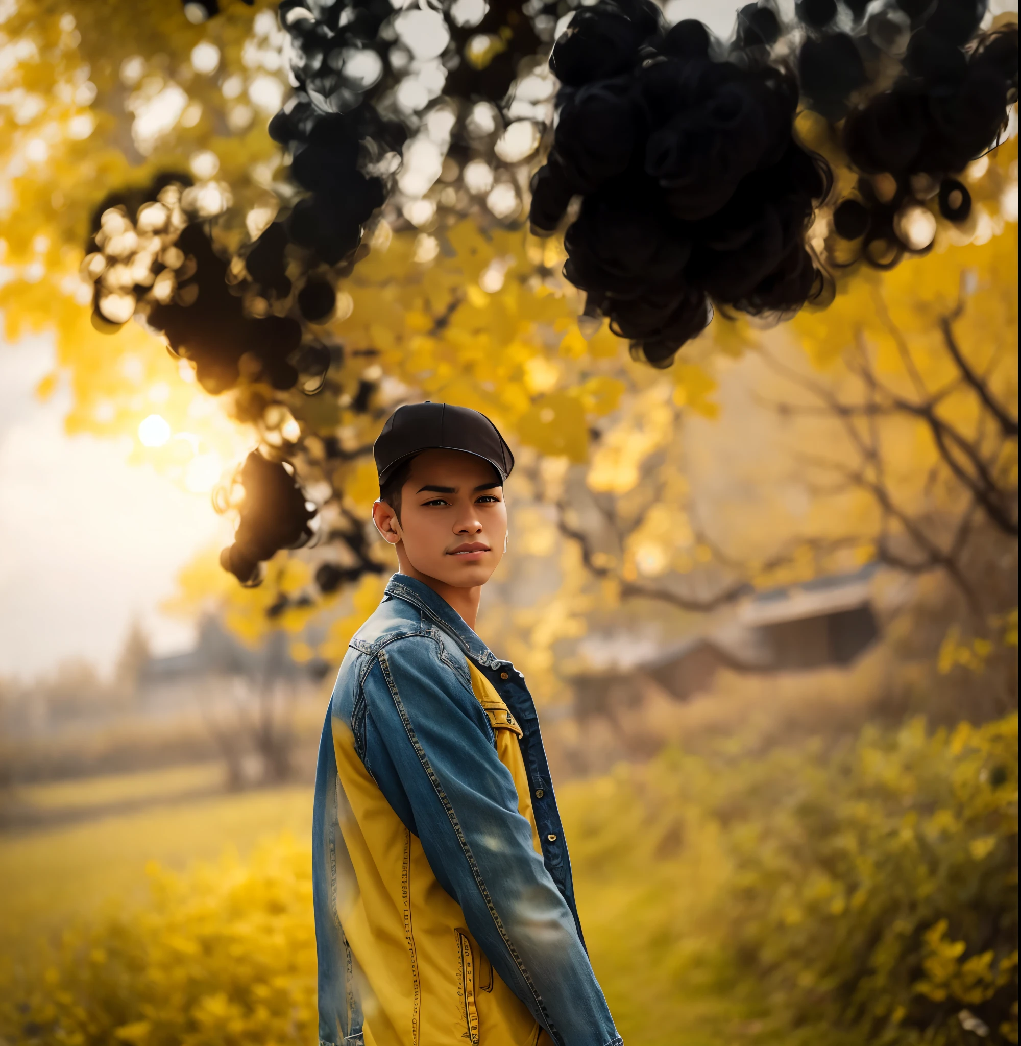 yellow colours Denim jacket