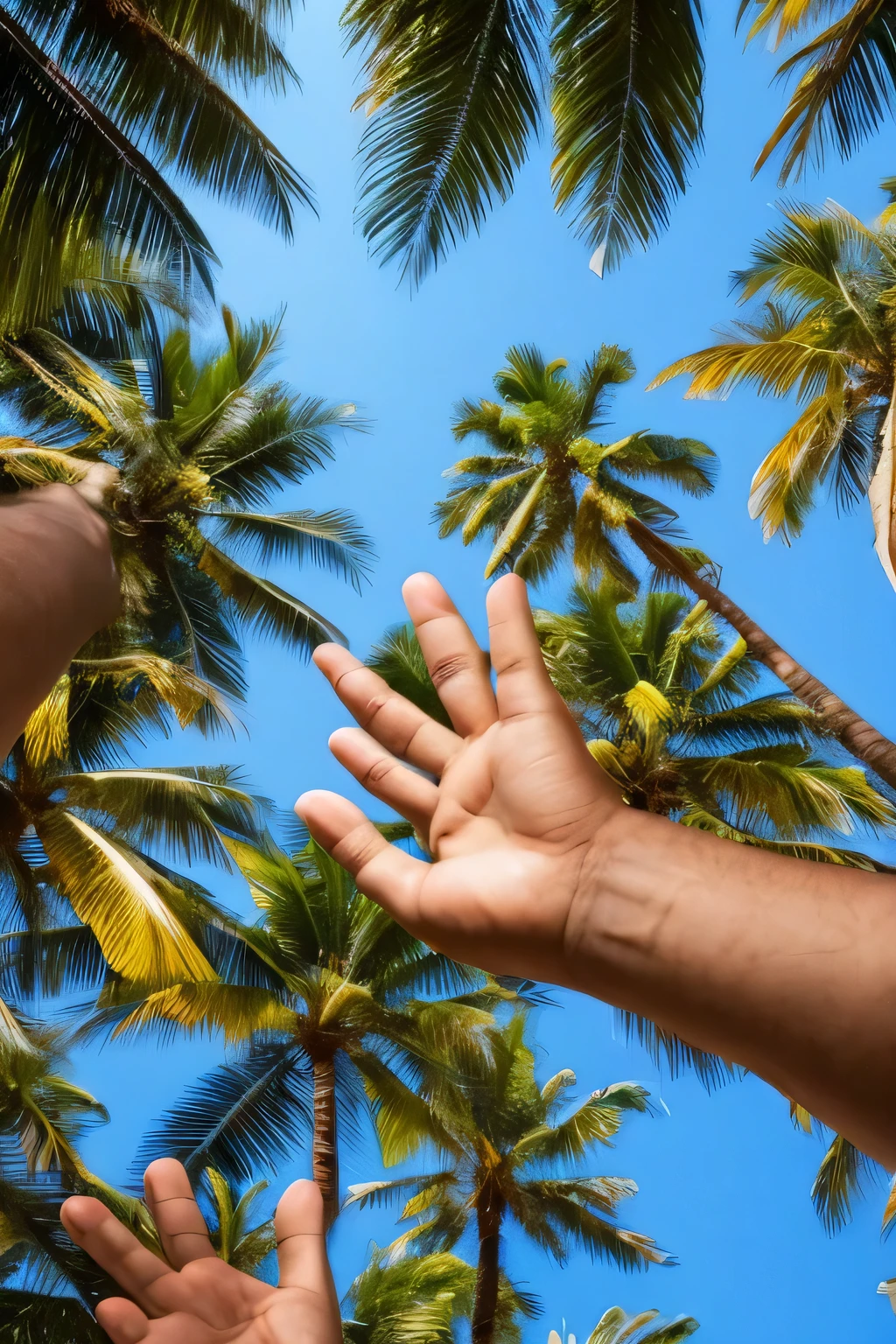 Big palms open fingers