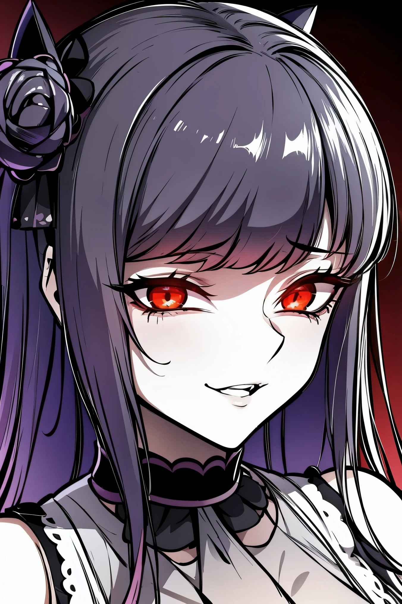 a close up of a woman with a knife and a dress, at pixiv, top rated on pixiv, pixiv style, pixiv contest winner, portrait of a goth catgirl, pixiv 3dcg, gothic maiden anime girl, anime monster girl, 1 7 - year - old anime goth girl, ahegao, anime moe artstyle, seductive anime girl