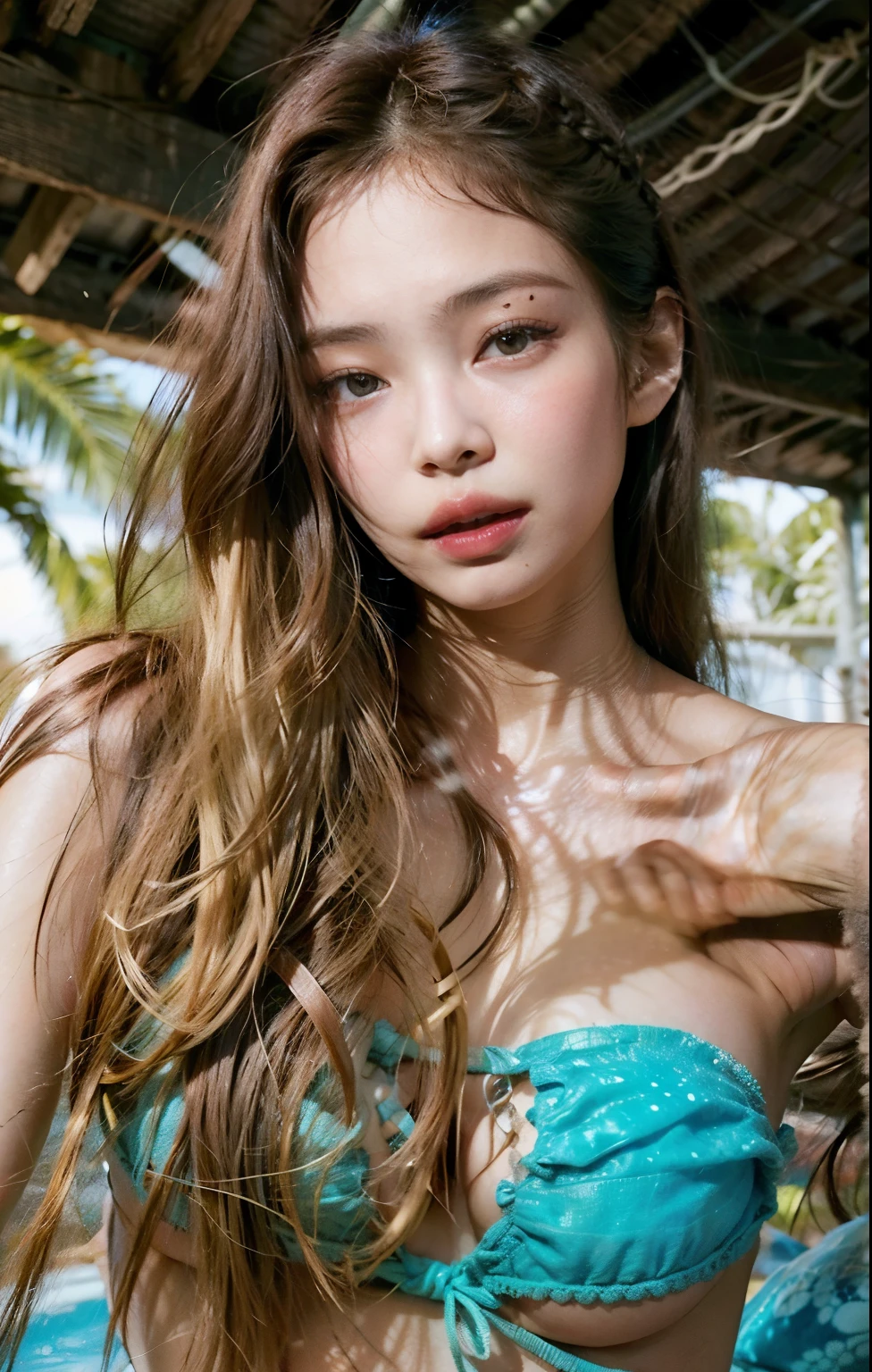 Jennie perky woman with long hair wearing a blue bikini, sem maquiagem cabelos cacheados, Retrato de Sophie Mudd, linda mulher mexicana bronzeada, parece a Laura Barriales, Mulher de 30 anos de Cuba, Ele concorda, Violeta Myers, pele verde-oliva, lindo rosto latina, malika favre, karolina cummings, ligeiramente bronzeado, Alana Fletcher, cabelo cacheado cheio