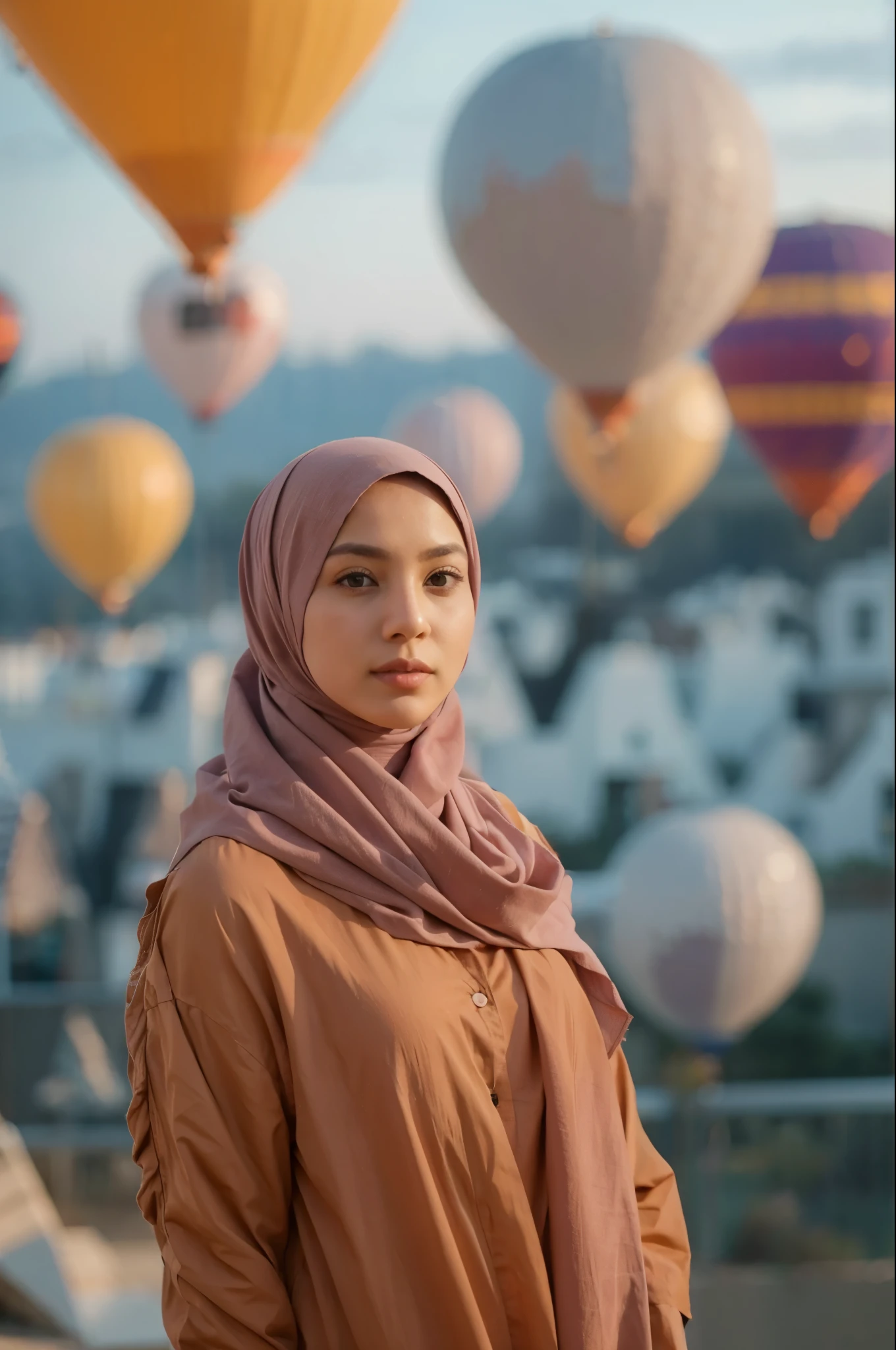 change the style, color of the hijab and clothes