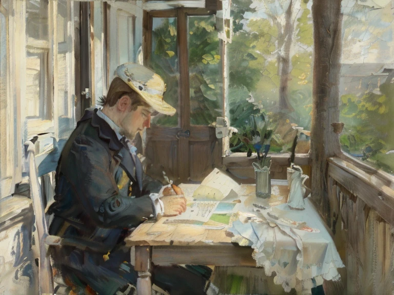 meticulous, Strong light shines on the window,Perfect arm and hand,Proper  of the body,masterpiece, Three handsome men in total，Caucasian，Black person，Yellow people sitting on chairs shaking hands），high resolution,32k, classic furniture，The white dove by the window holds a piece of paper with writing on it..