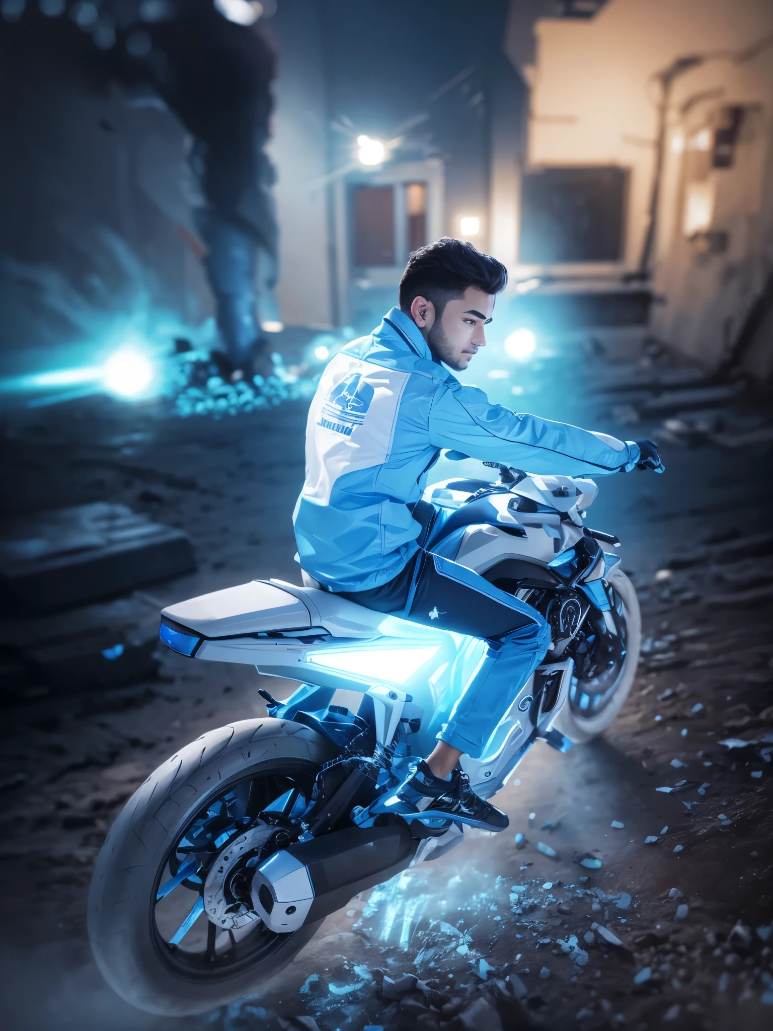 Blue colour iranman robotic jacket
