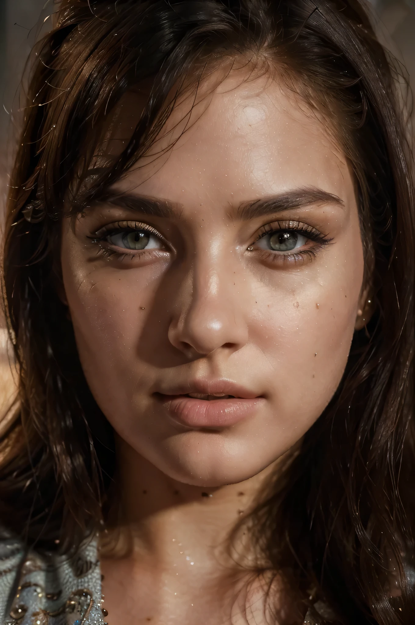 (best quality,4k,8k,highres,masterpiece:1.2),ultra-detailed,closeup portrait of woman,beautiful detailed eyes,beautiful detailed lips,detailed face, intricate details,highly detailed,wearing a sweatshirt,at night,soft lighting,subtle shadows,vivid colors