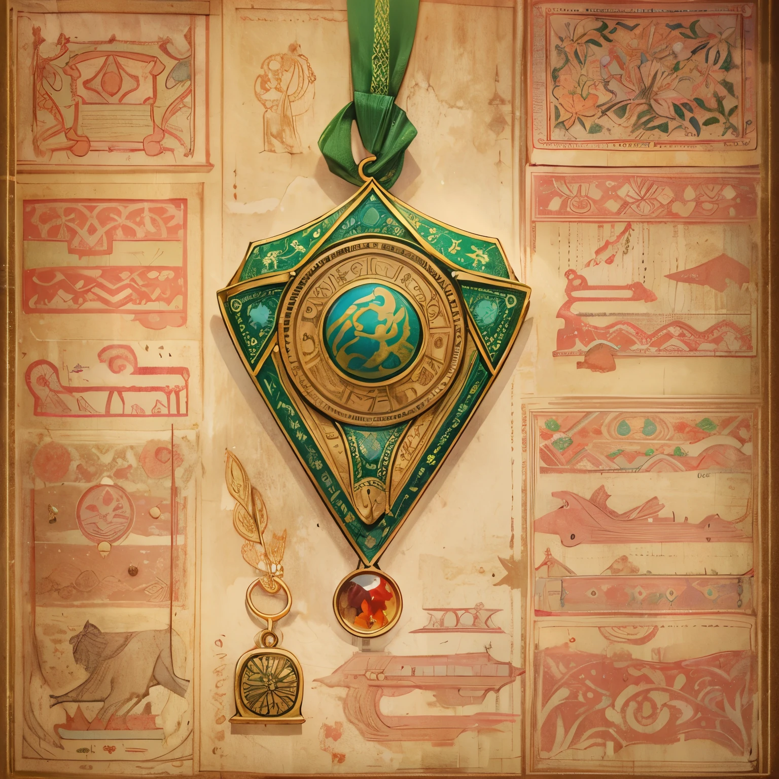 medieval europe,fantasy,Amulet made of Andara, Focusing on amulets,